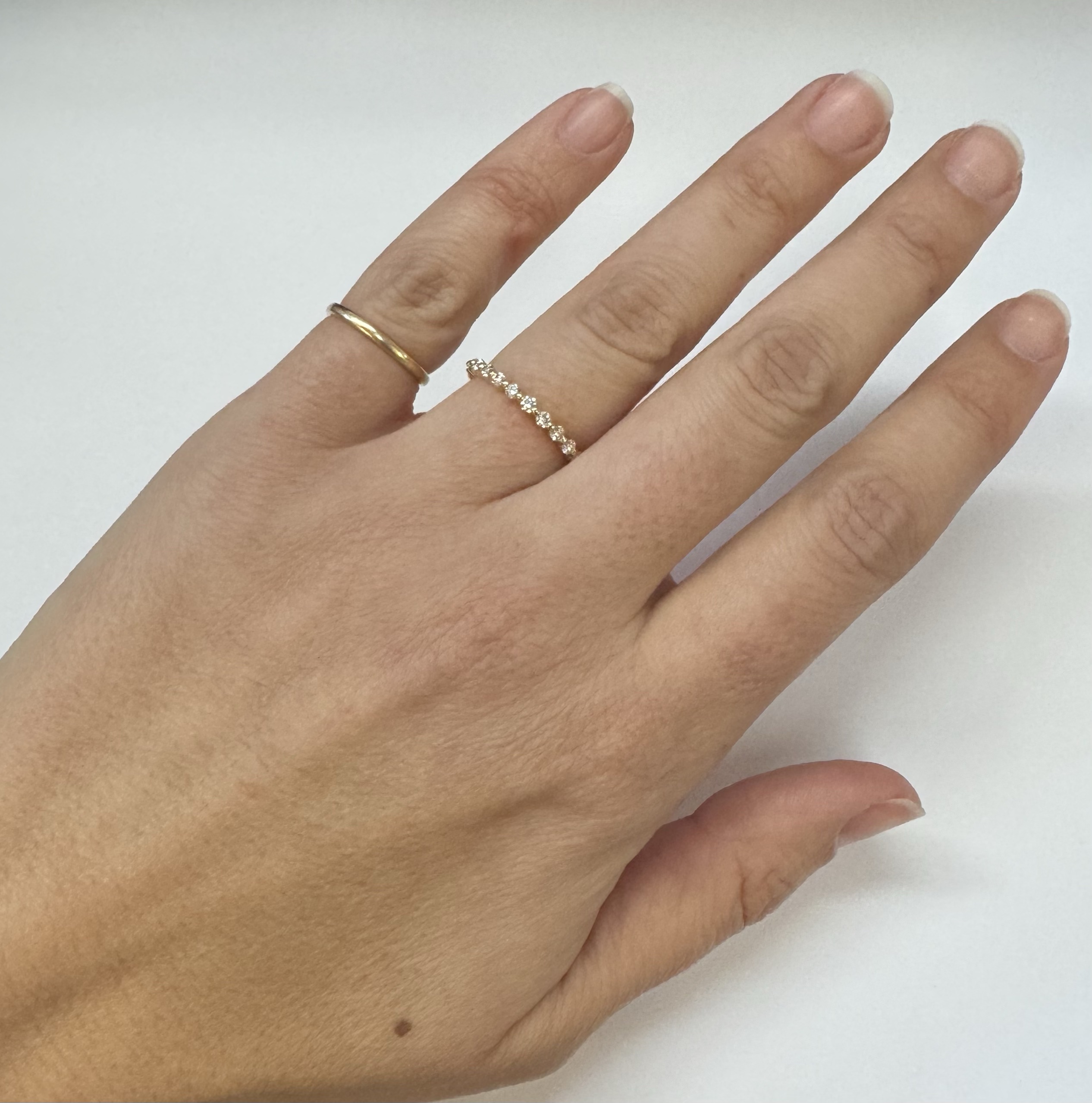 14k Yellow Gold 12 Stone Genuine .35 Cttw Round Brilliant Cut Diamond Single Prong 3/4 Band - Image 27