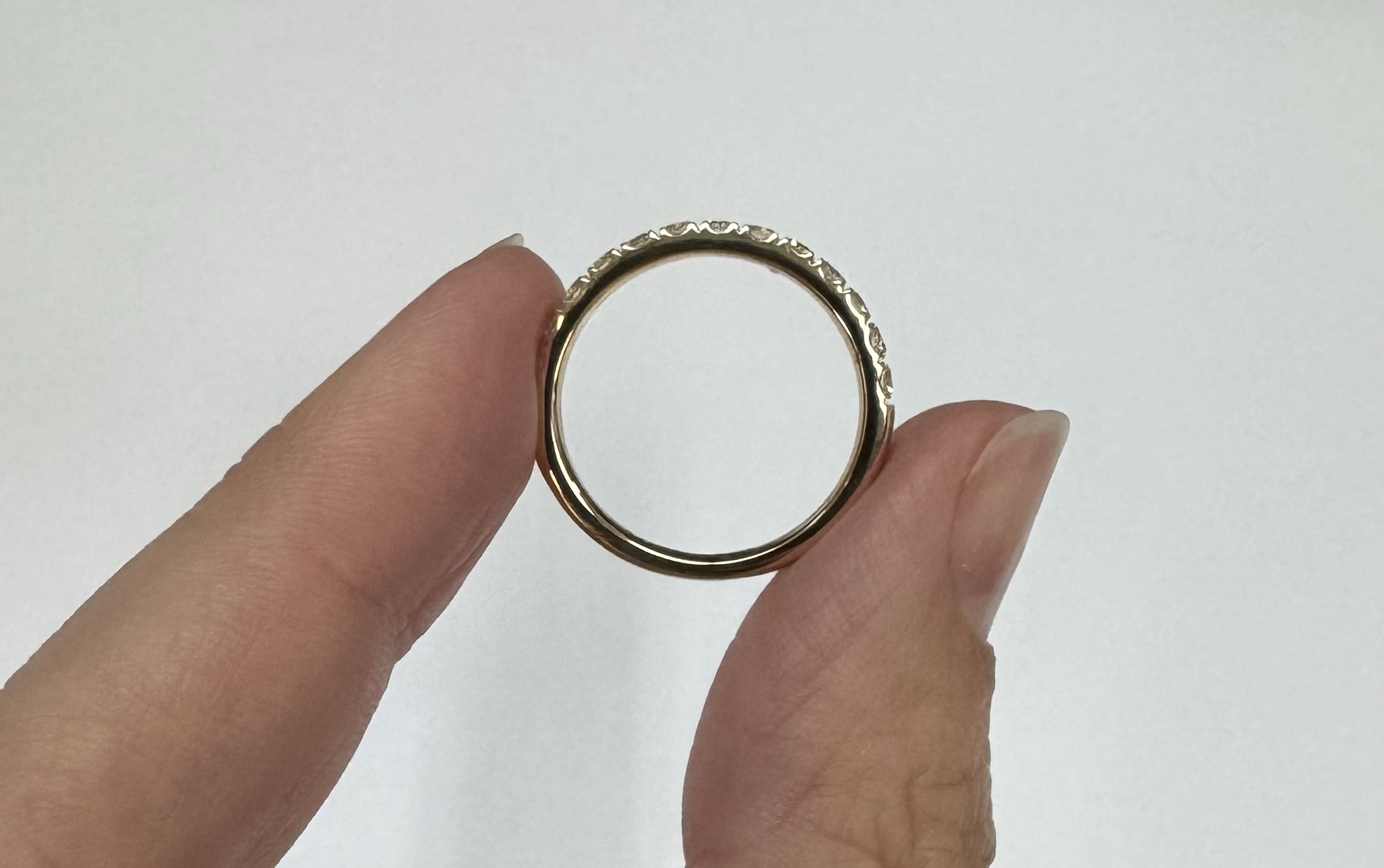 14k Yellow Gold 13 Stone Genuine 1/2 Carat Diamond Band - Image 16