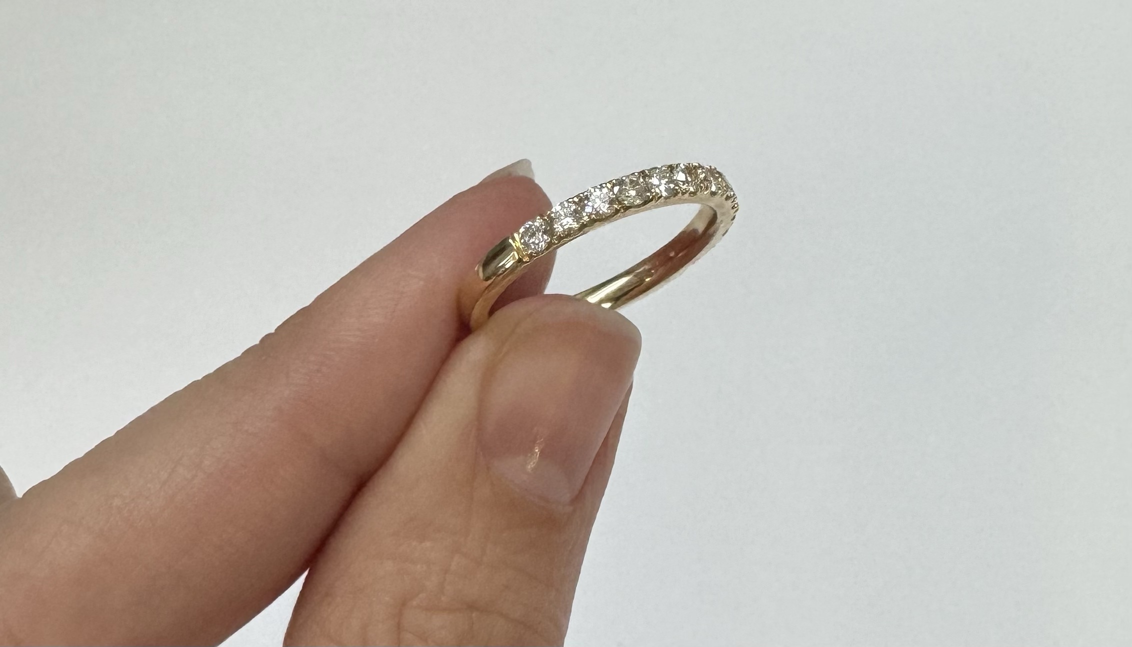 14k Yellow Gold 13 Stone Genuine 1/2 Carat Diamond Band - Image 14