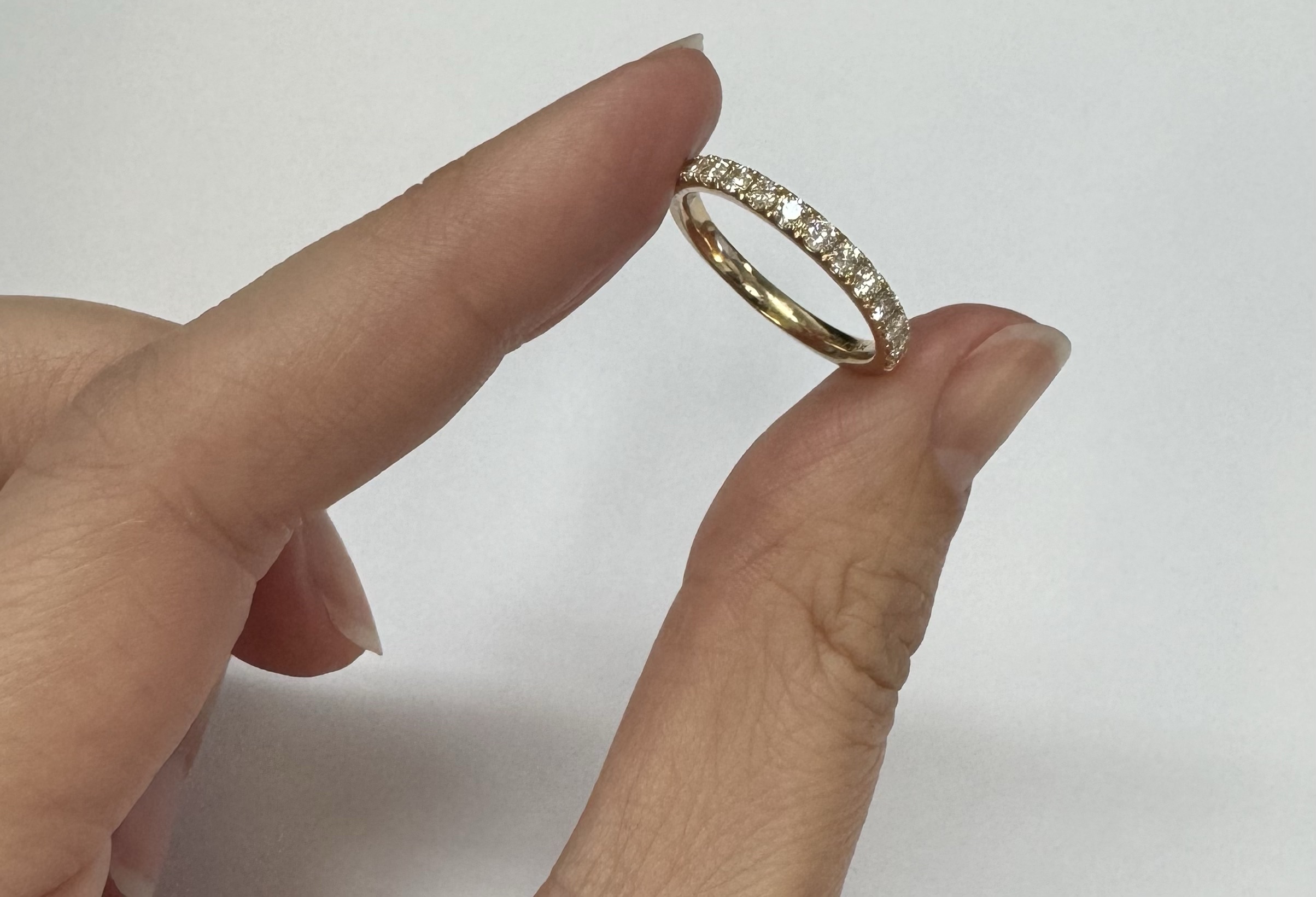 14k Yellow Gold 13 Stone Genuine 1/2 Carat Diamond Band - Image 12