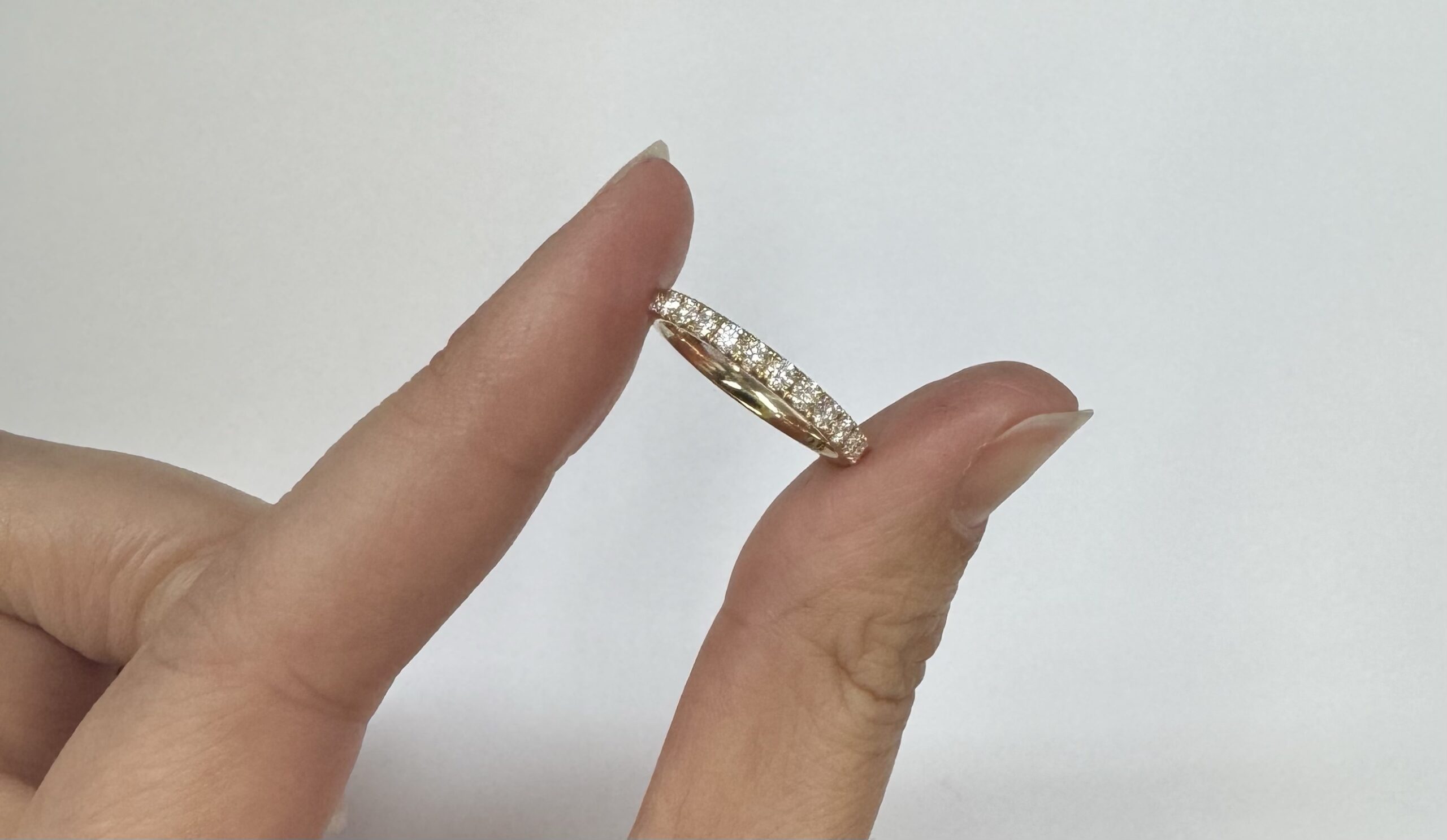 14k Yellow Gold 13 Stone Genuine 1/2 Carat Diamond Band - Image 6