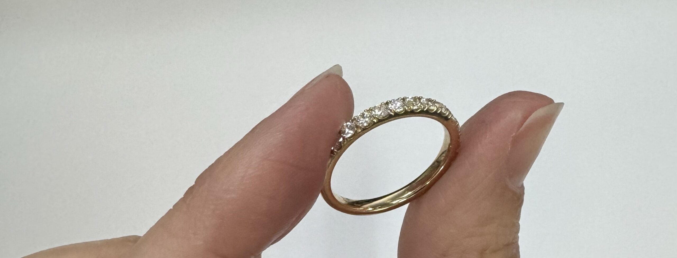 14k Yellow Gold 13 Stone Genuine 1/2 Carat Diamond Band - Image 4