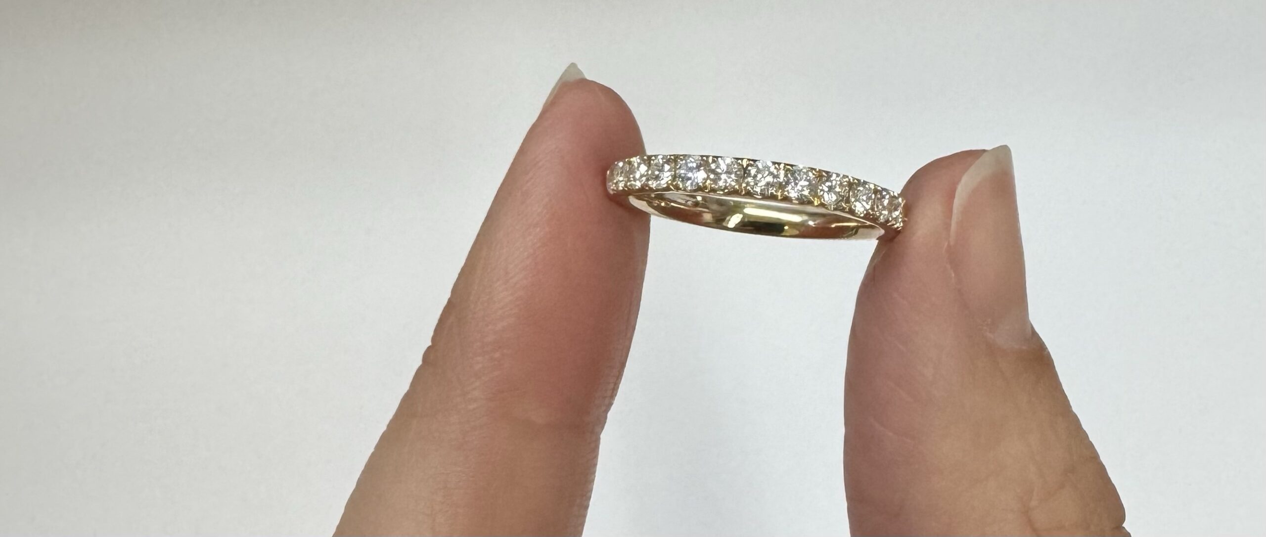 14k Yellow Gold 13 Stone Genuine 1/2 Carat Diamond Band - Image 5