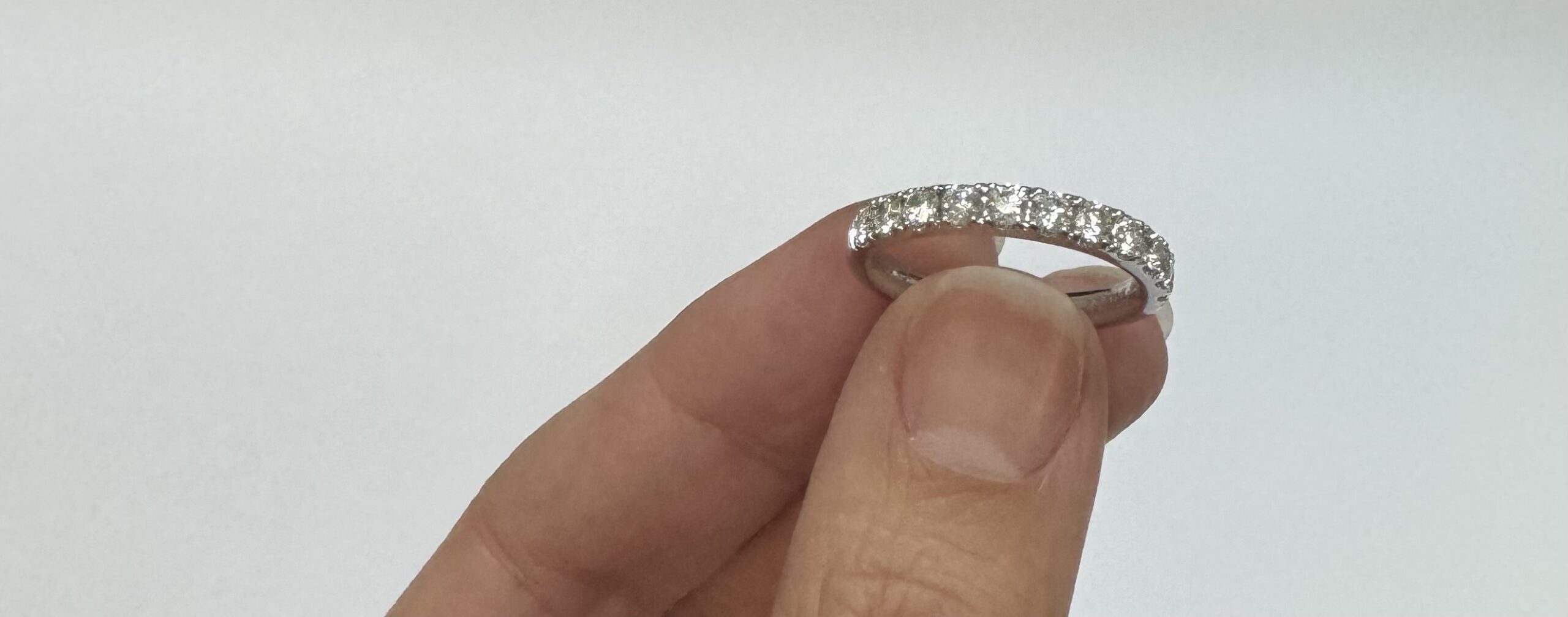 14k White Gold 11 Stone Low-Profile 1.00 Cttw Round Brilliant Cut Diamond Wedding Band - Image 28