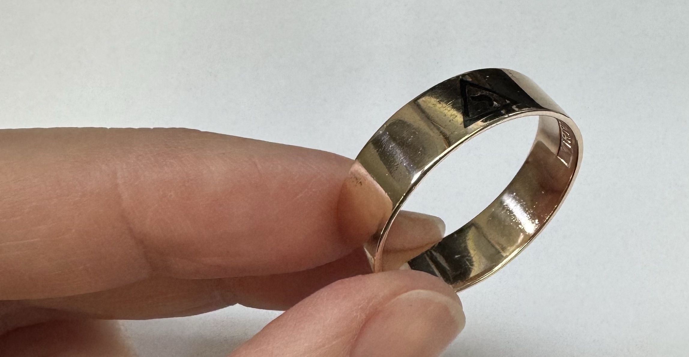 14k Yellow Gold 7 MM 14th Degree Scottish Rite Masonic Band - Image 16