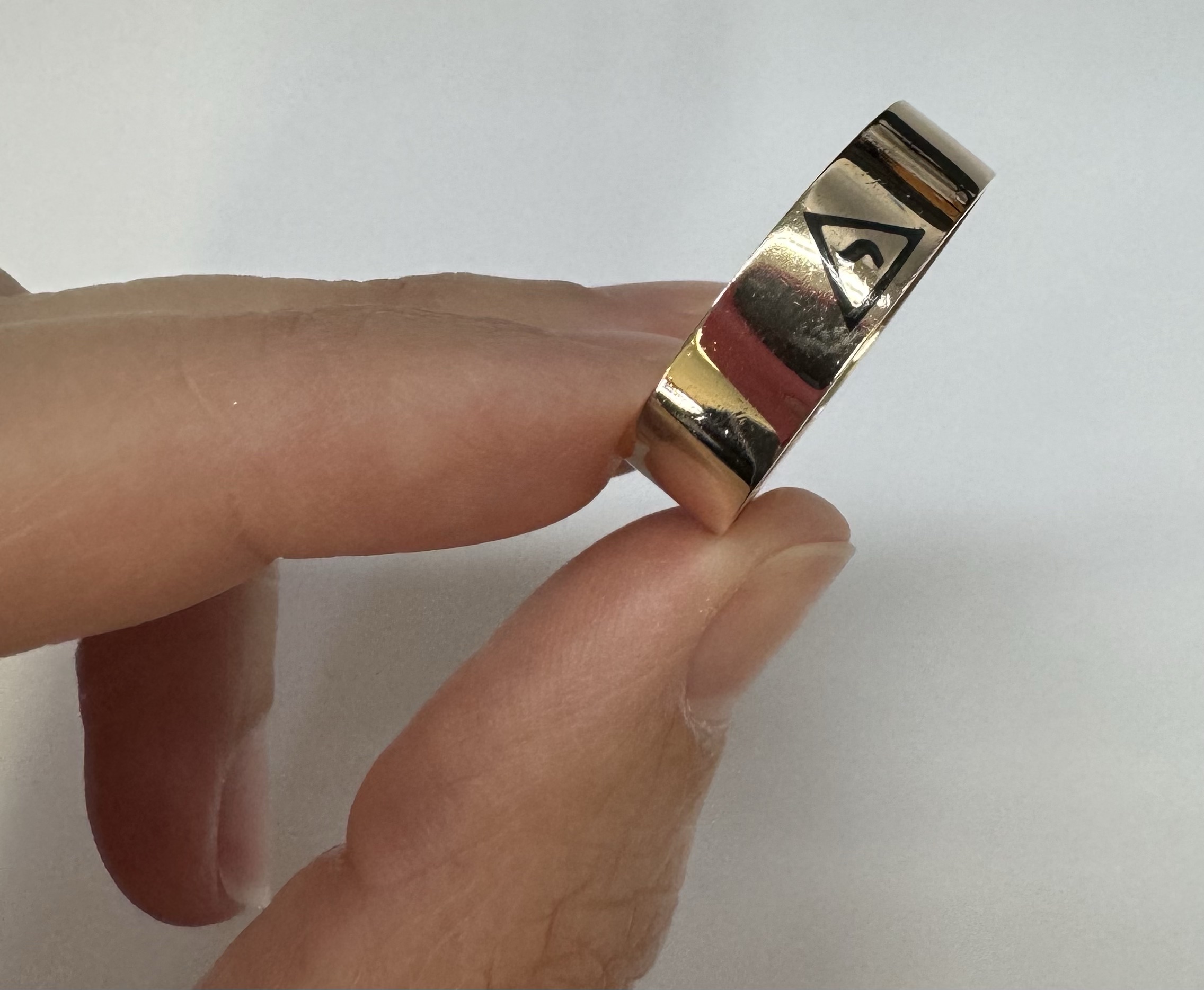 14k Yellow Gold 7 MM 14th Degree Scottish Rite Masonic Band - Image 15