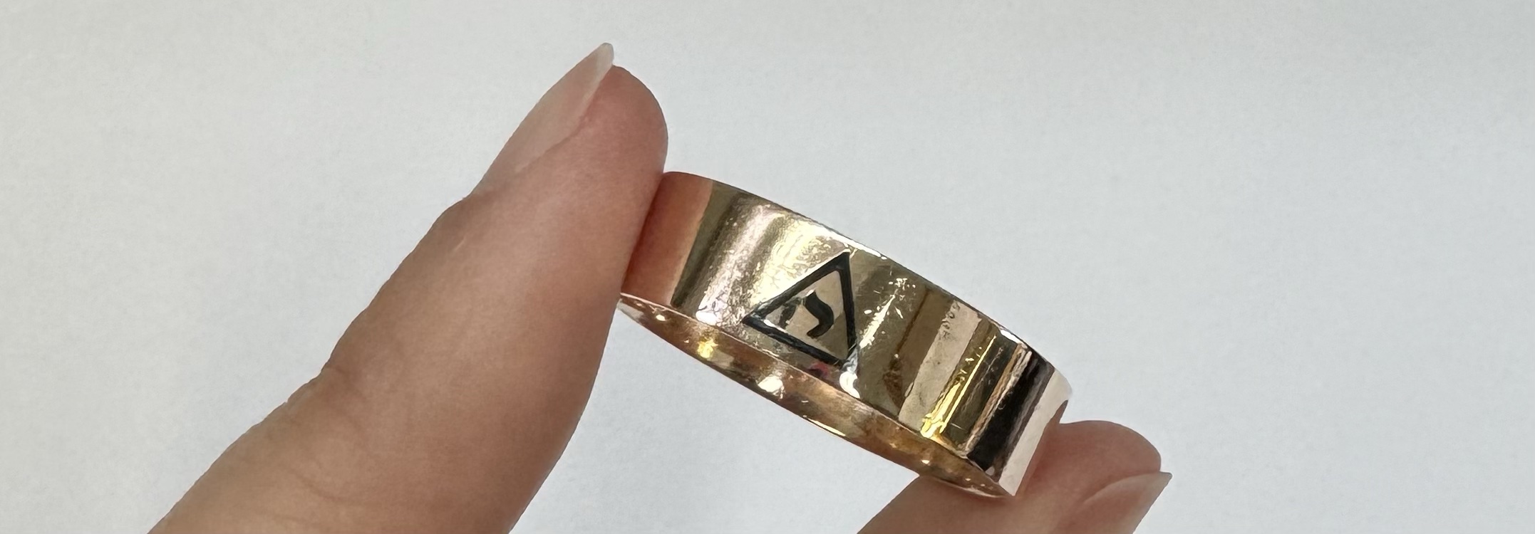 14k Yellow Gold 7 MM 14th Degree Scottish Rite Masonic Band - Image 11