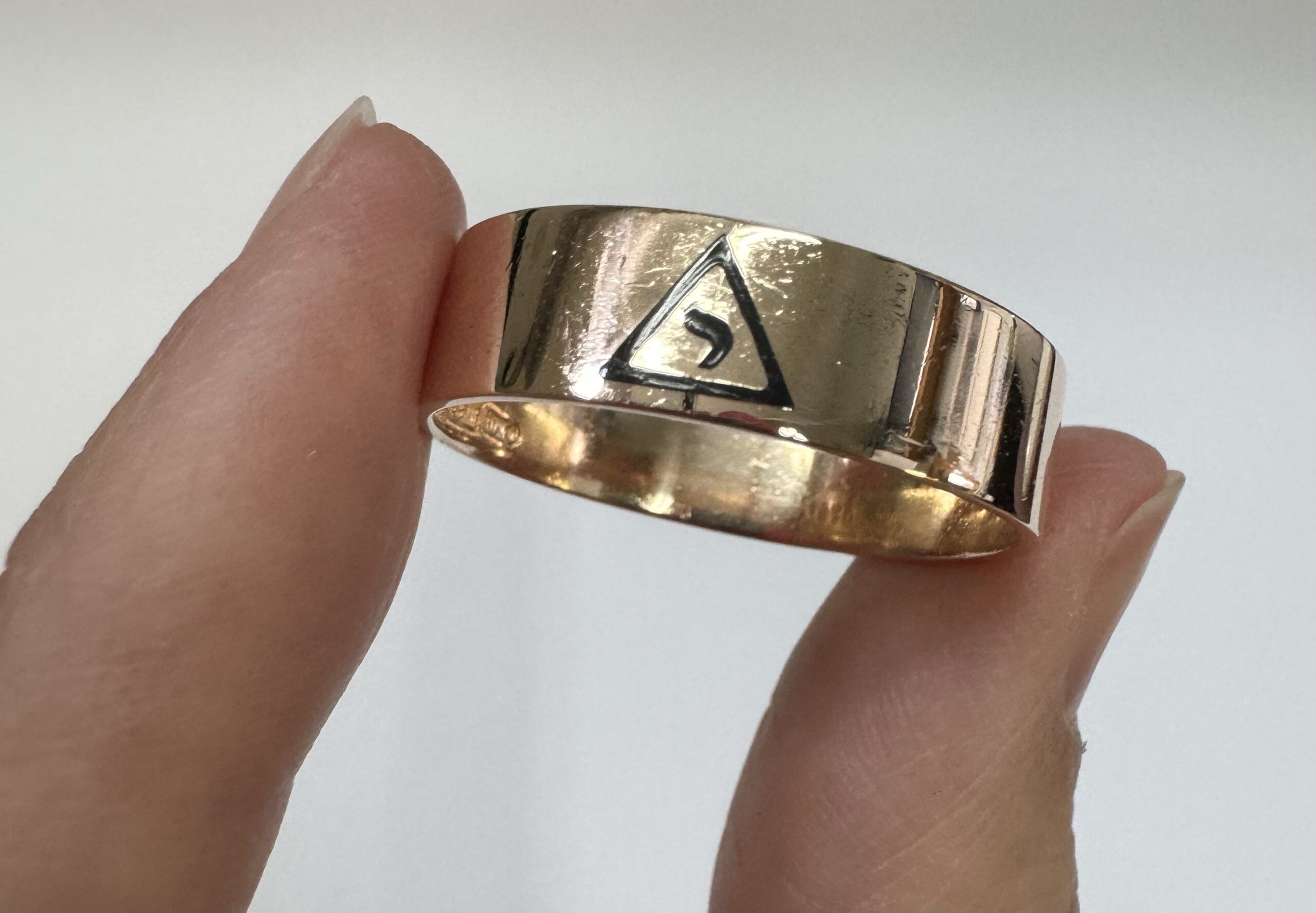 14k Yellow Gold 7 MM 14th Degree Scottish Rite Masonic Band - Image 14