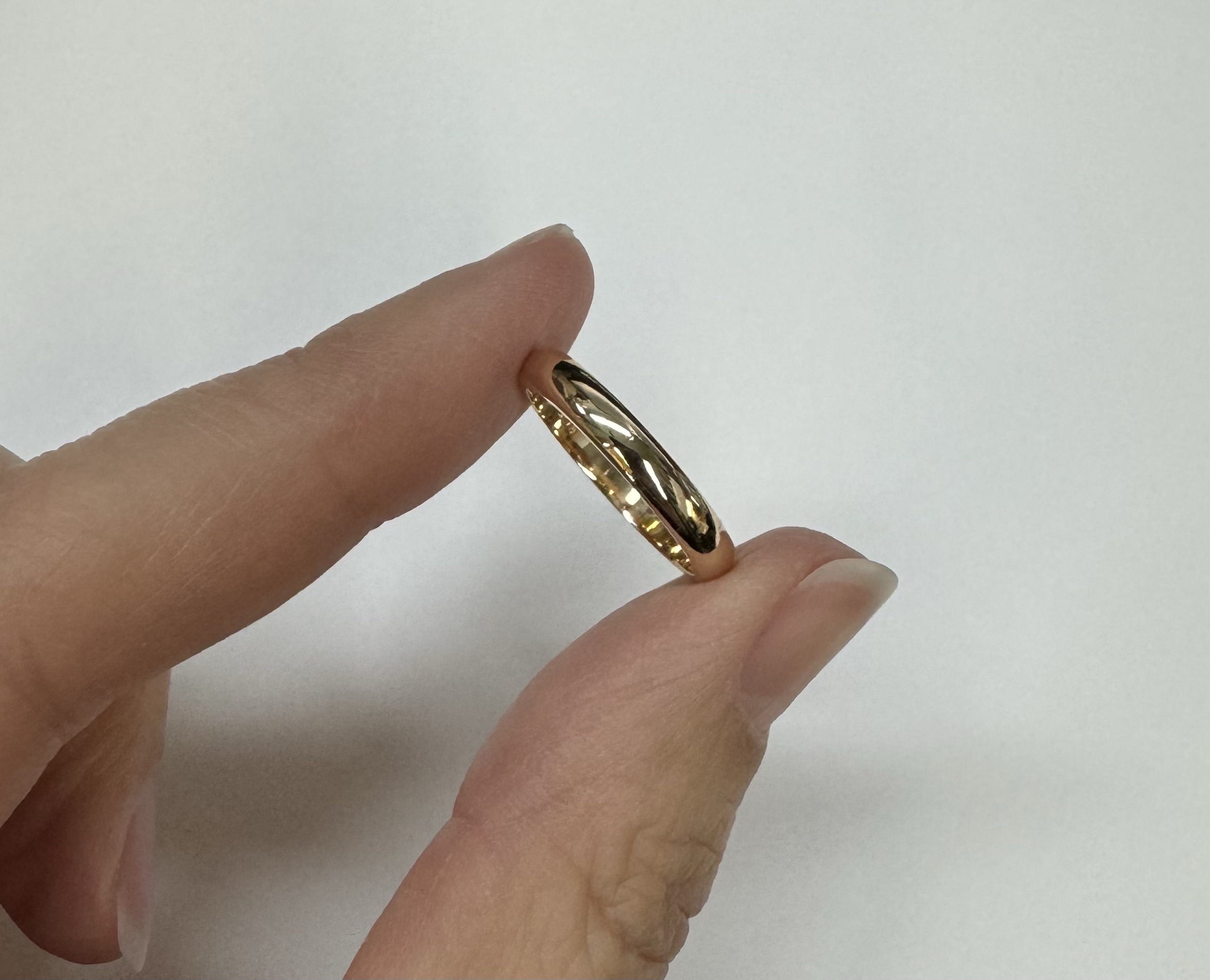 14k Yellow Gold 3 MM 1/2 Round Comfort Fit Wedding Band