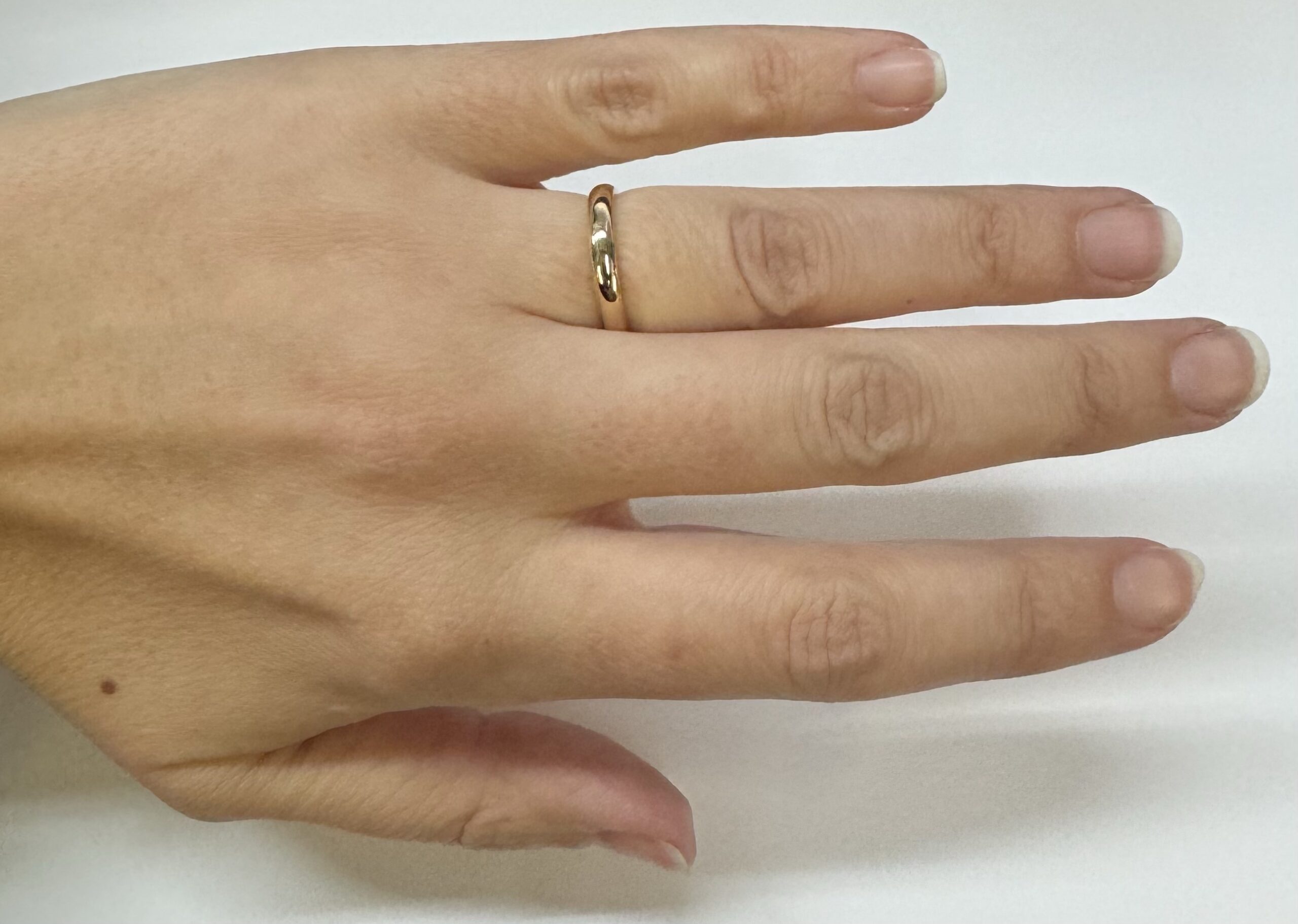 14k Yellow Gold 3 MM 1/2 Round Comfort Fit Wedding Band - Image 17