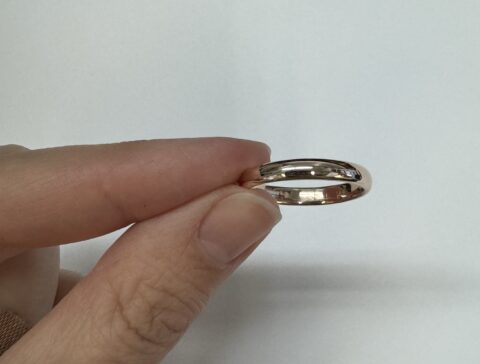Vintage 14k Rose Gold 1/2 Round 3 MM Comfort Fit Wedding Band