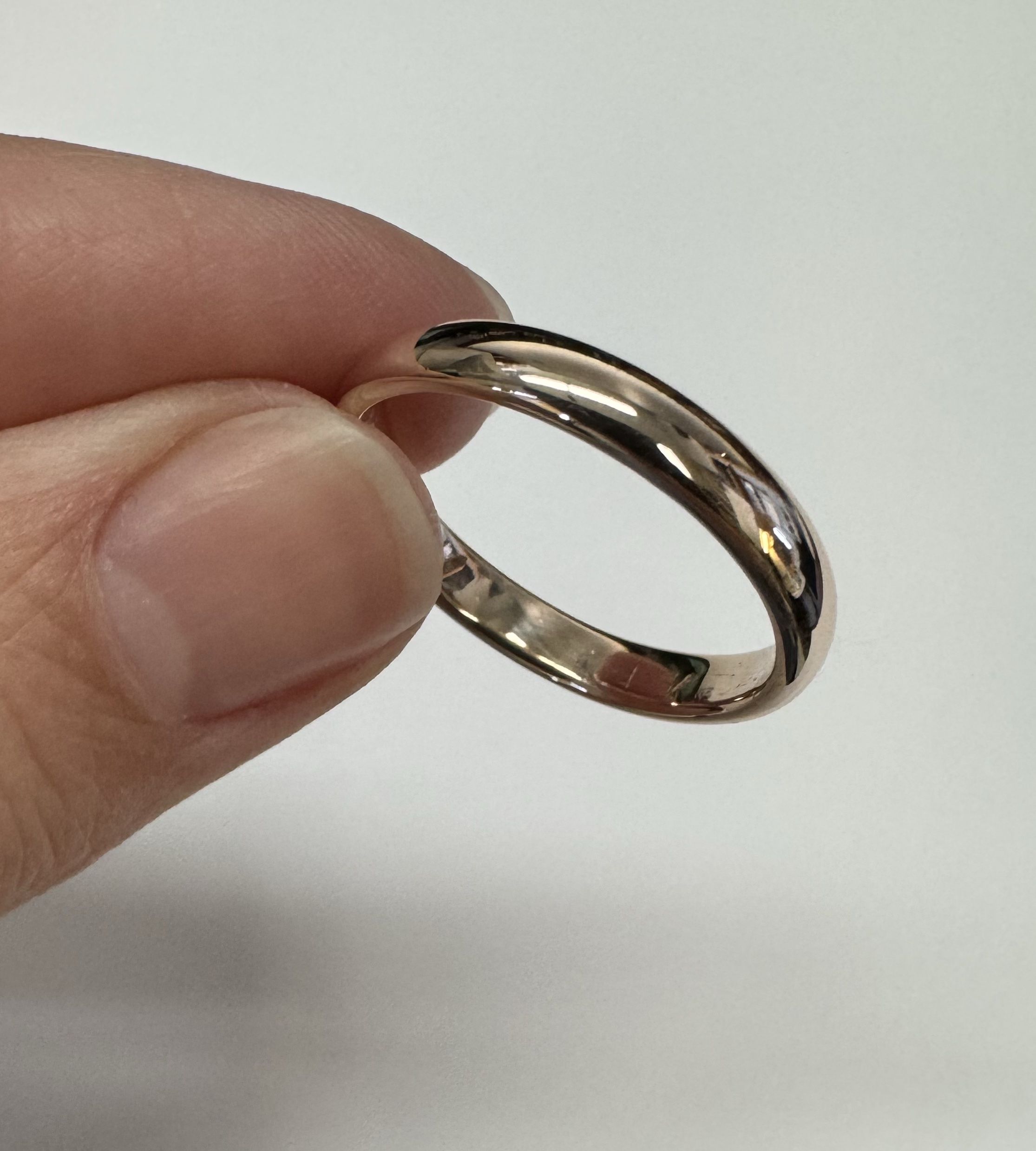 Vintage 14k Rose Gold 1/2 Round 3 MM Comfort Fit Wedding Band - Image 3