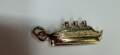 Vintage 14k Yellow Gold Cruise Ship Charm