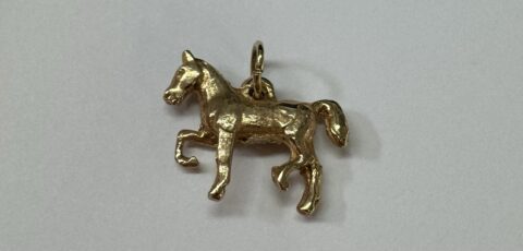 14k Yellow Gold Horse Charm