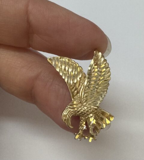 14k Yellow Gold Eagle Pendant
