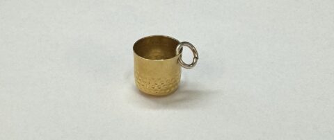 Vintage 14k Yellow Gold Thimble Charm