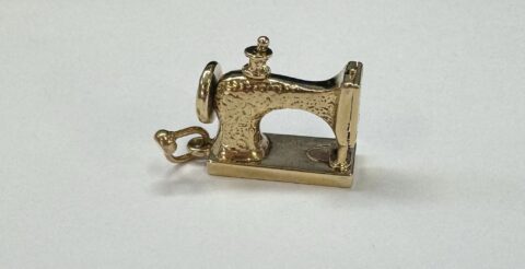 Vintage 14k Yellow Gold Sewing Machine Charm