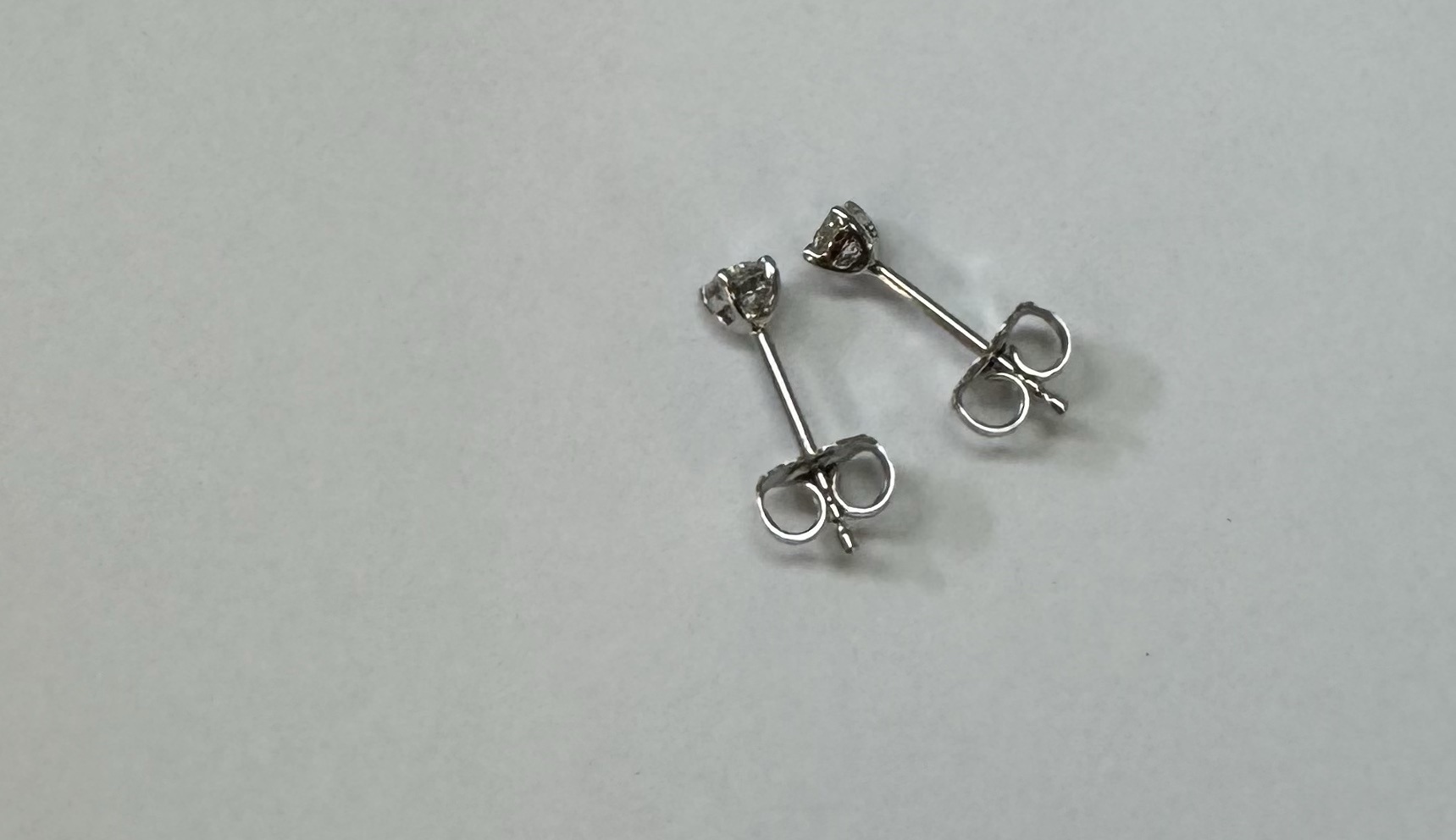 14k White Gold .25 Cttw Genuine Round Brilliant Cut Diamond 4 Prong Stud Earrings - Image 14