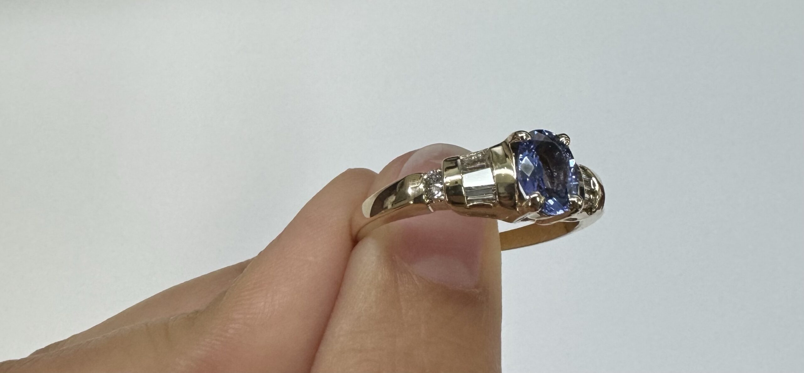 14k Yellow Gold 3/4 Ct Tanzanite & .45 Cttw Genuine Diamond Ring - Image 5