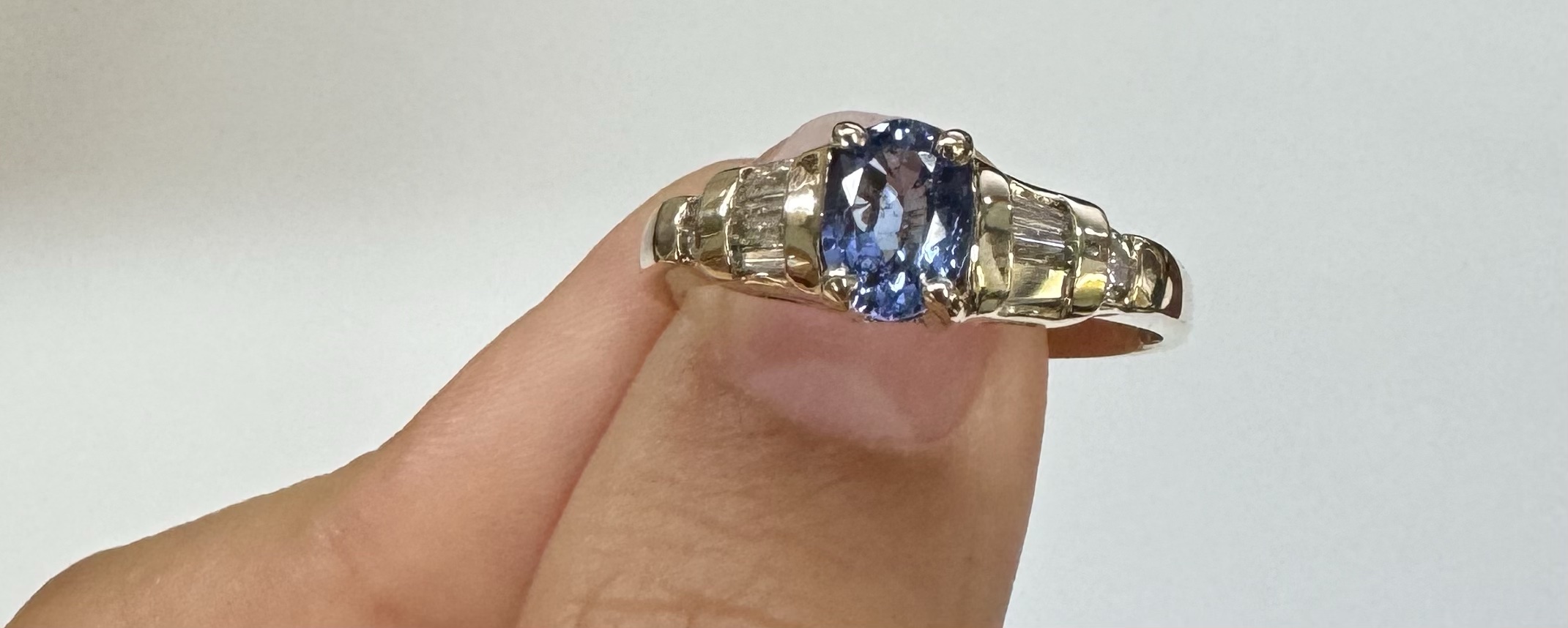 14k Yellow Gold 3/4 Ct Tanzanite & .45 Cttw Genuine Diamond Ring - Image 7