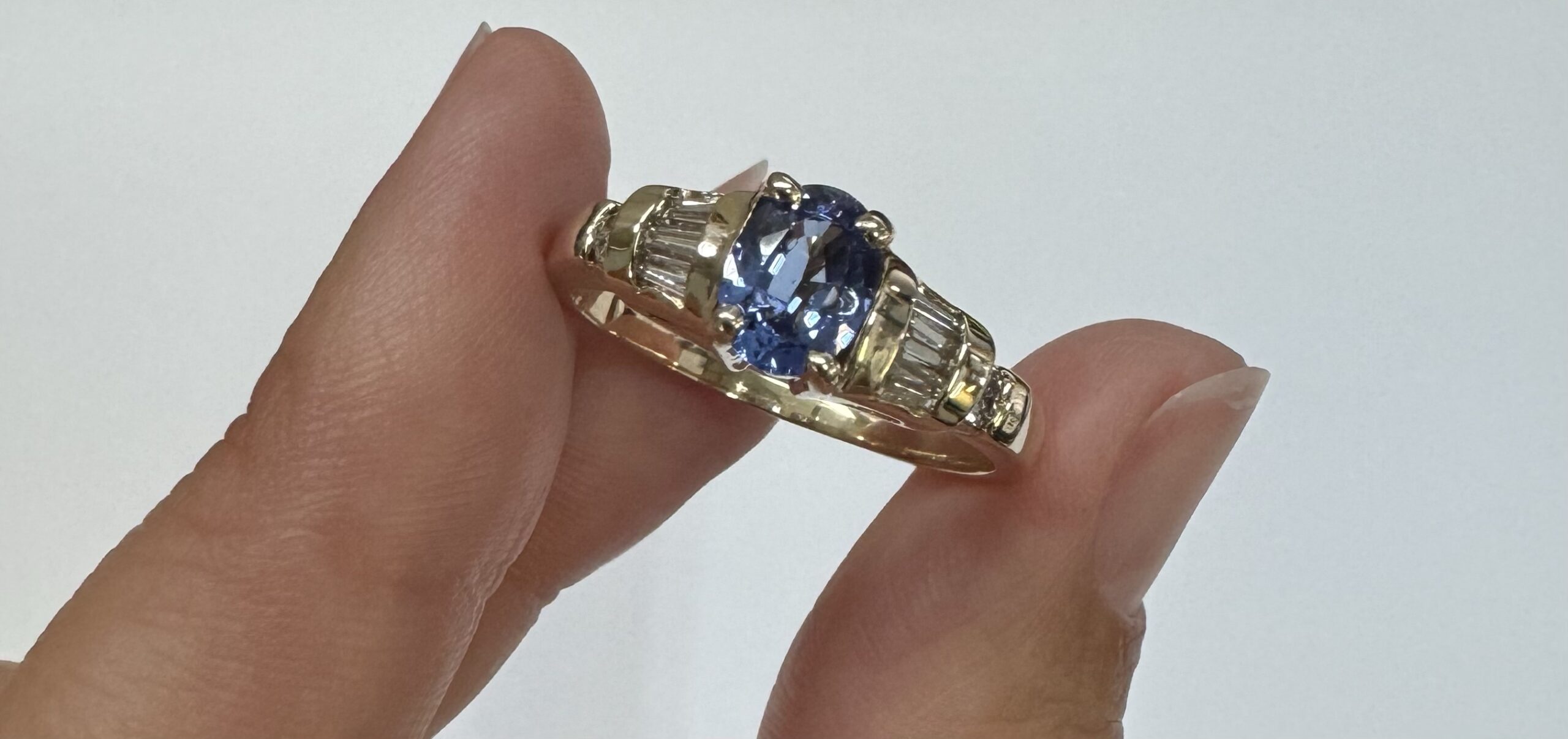 14k Yellow Gold 3/4 Ct Tanzanite & .45 Cttw Genuine Diamond Ring - Image 11
