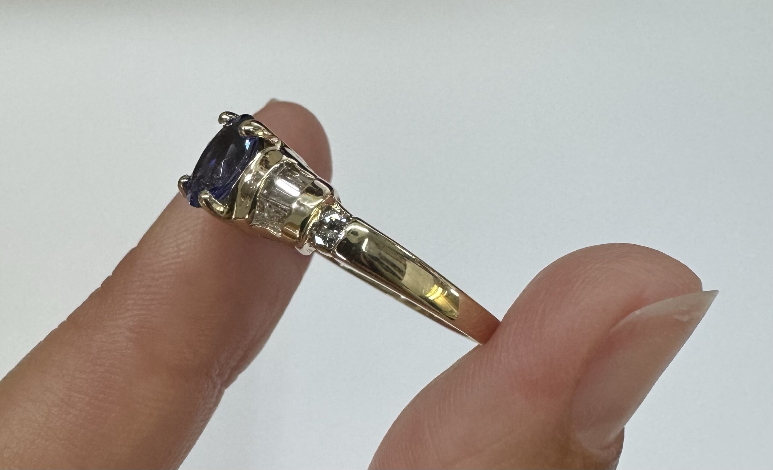 14k Yellow Gold 3/4 Ct Tanzanite & .45 Cttw Genuine Diamond Ring - Image 16