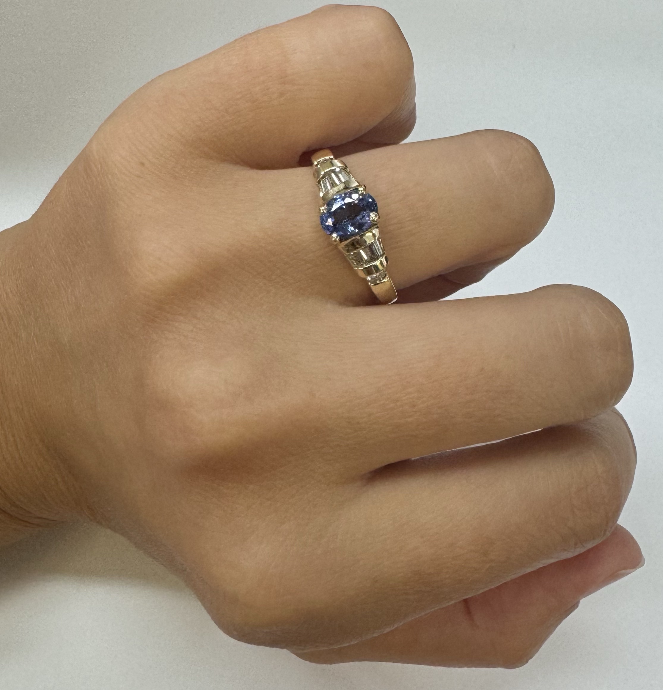 14k Yellow Gold 3/4 Ct Tanzanite & .45 Cttw Genuine Diamond Ring - Image 21