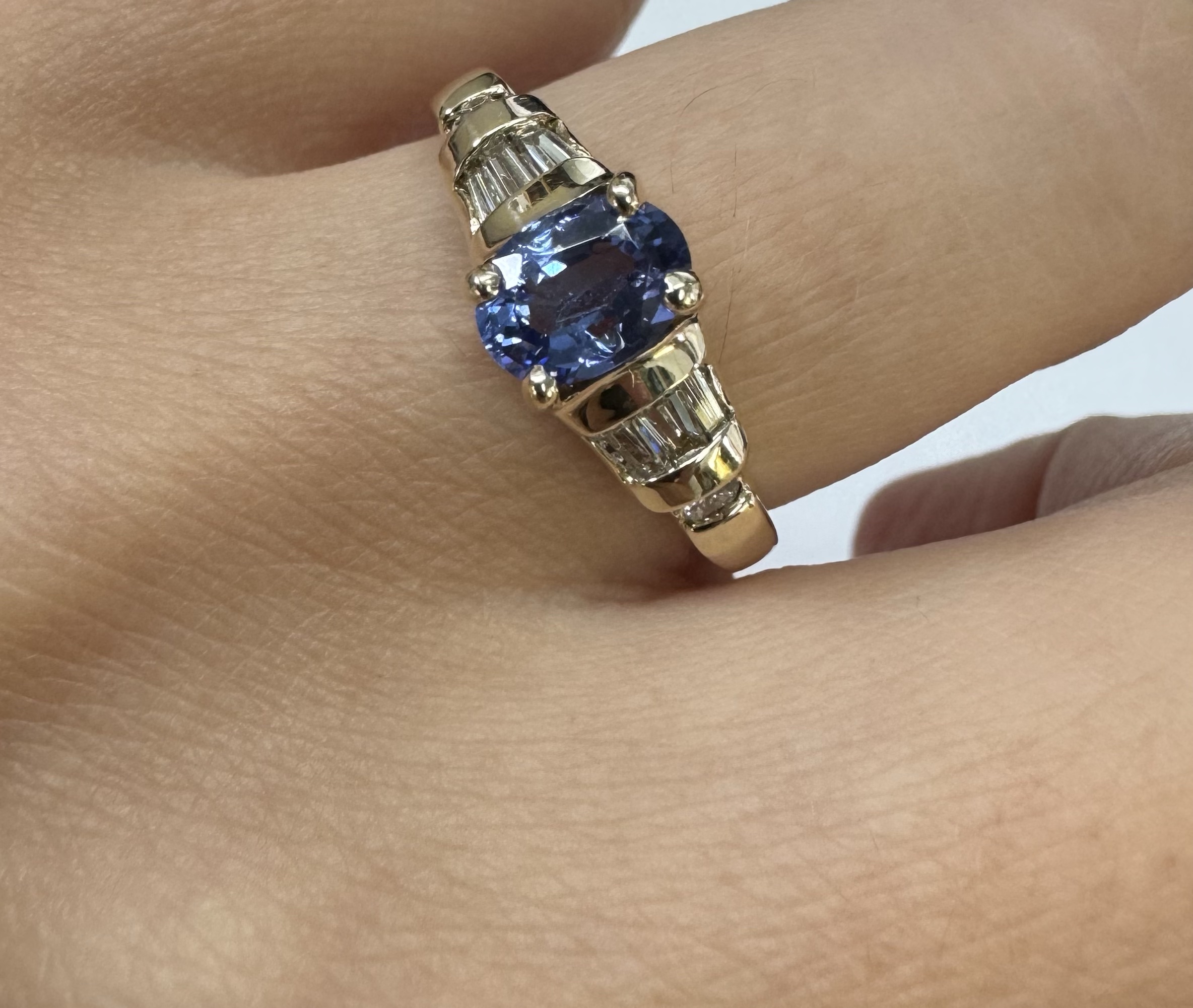 14k Yellow Gold 3/4 Ct Tanzanite & .45 Cttw Genuine Diamond Ring - Image 24