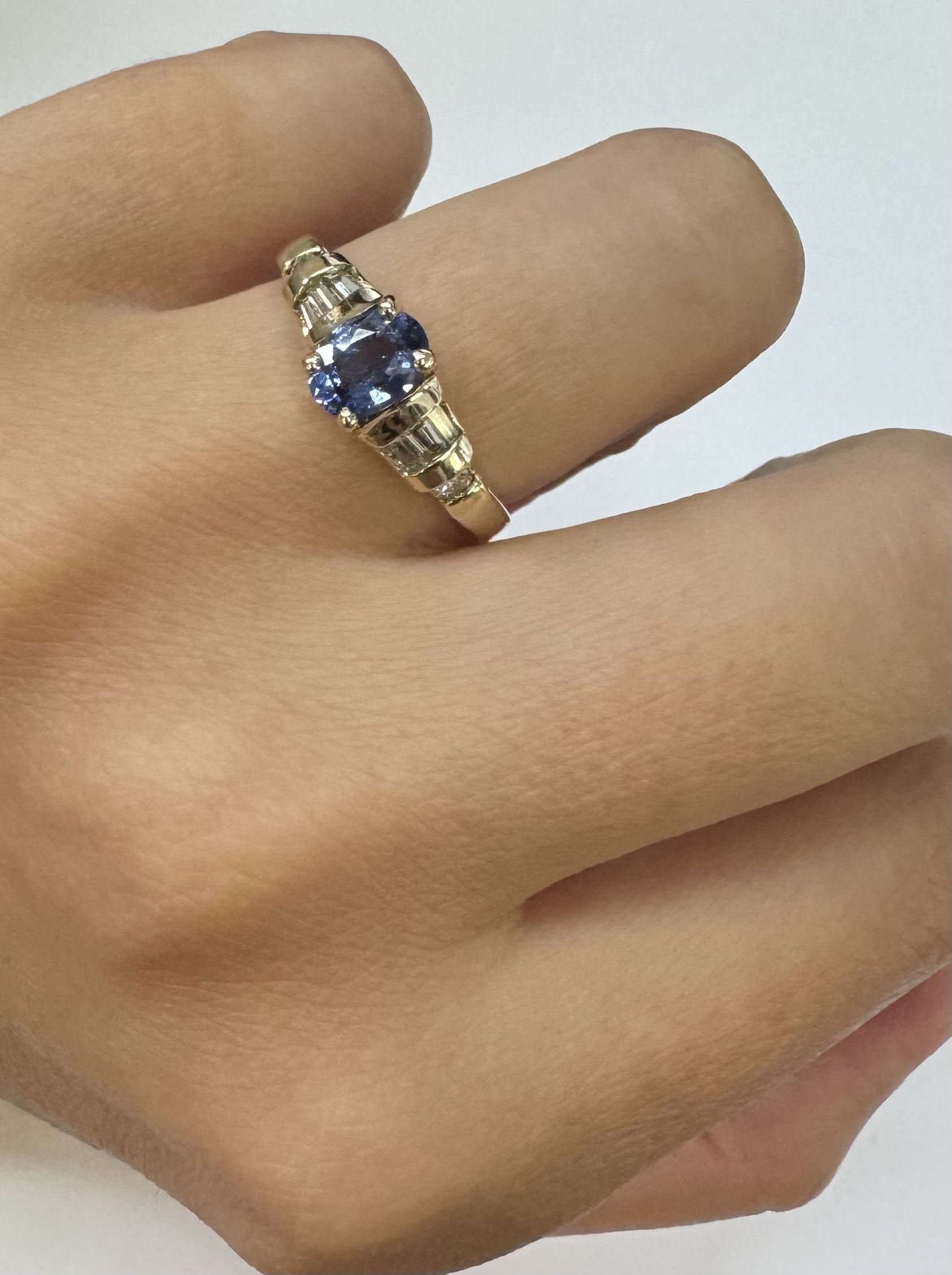 14k Yellow Gold 3/4 Ct Tanzanite & .45 Cttw Genuine Diamond Ring - Image 27