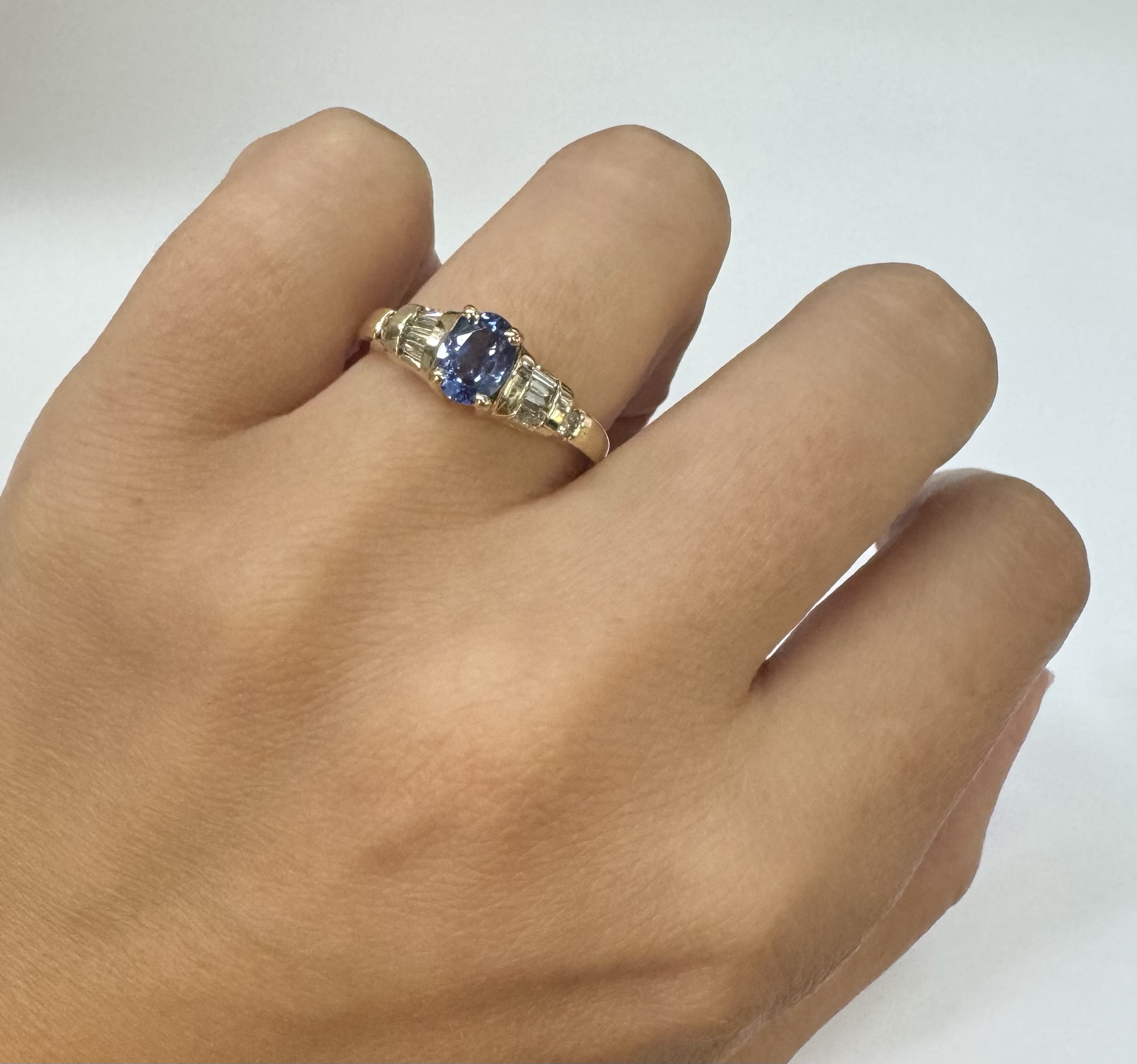 14k Yellow Gold 3/4 Ct Tanzanite & .45 Cttw Genuine Diamond Ring - Image 26