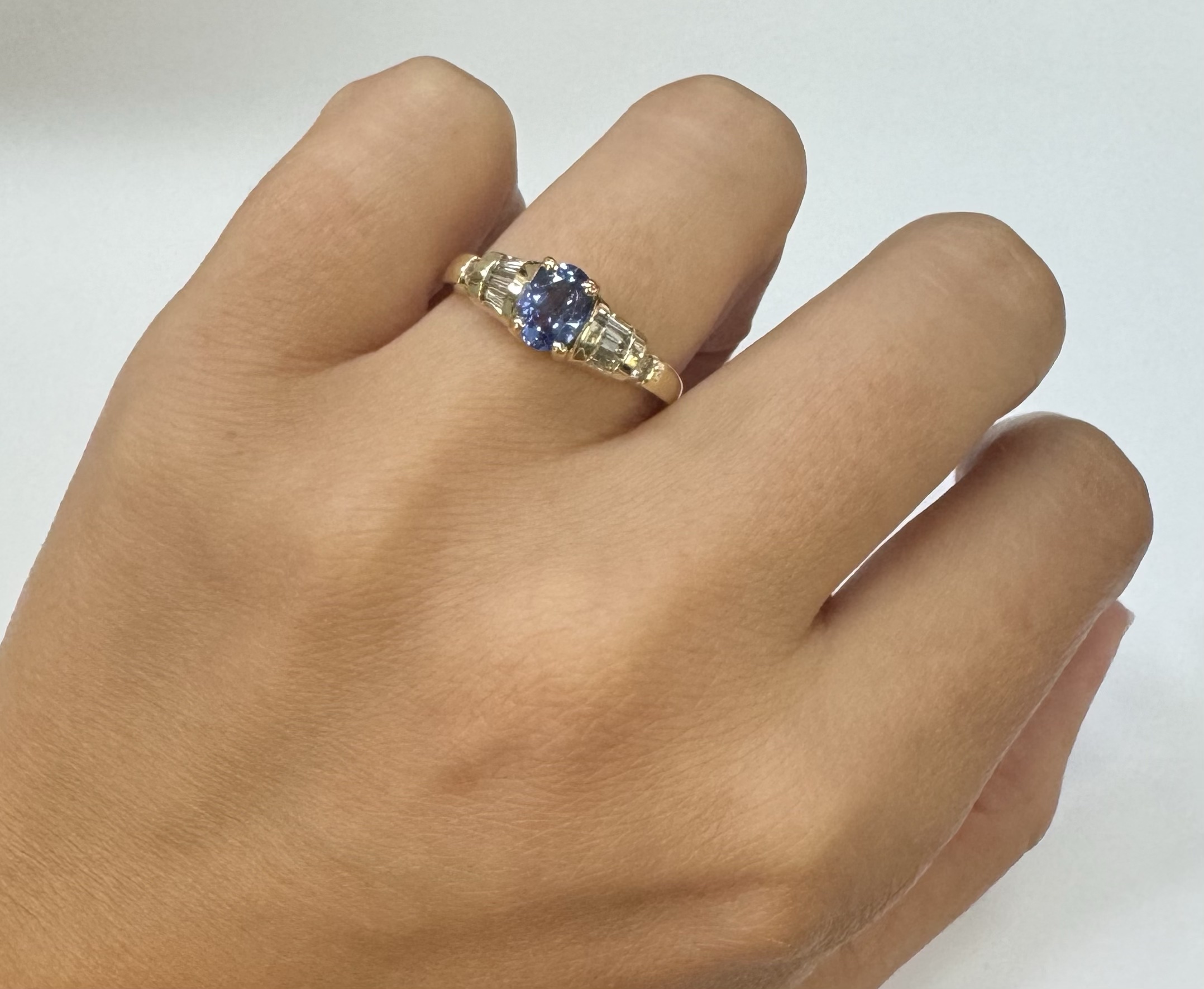 14k Yellow Gold 3/4 Ct Tanzanite & .45 Cttw Genuine Diamond Ring - Image 28