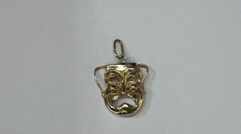14k Yellow Gold Comedy/Tragedy Mask Charm