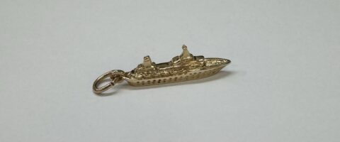14k Yellow Gold Cruise Ship “Bermuda” Charm