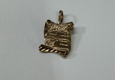 14k Yellow Gold Engraved Diploma Charm