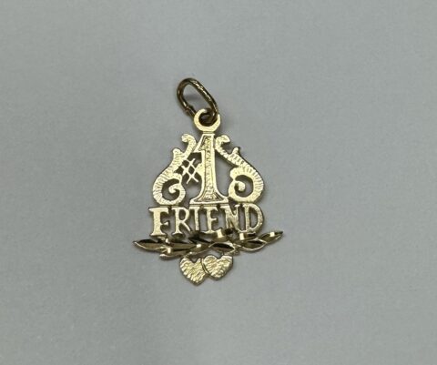 14k Yellow Gold #1 Friend Charm