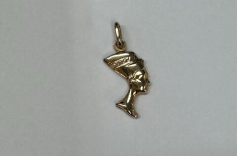 14k Yellow Gold Small Nefertiti Charm