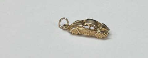 14k Yellow Gold Beetle Car Charm