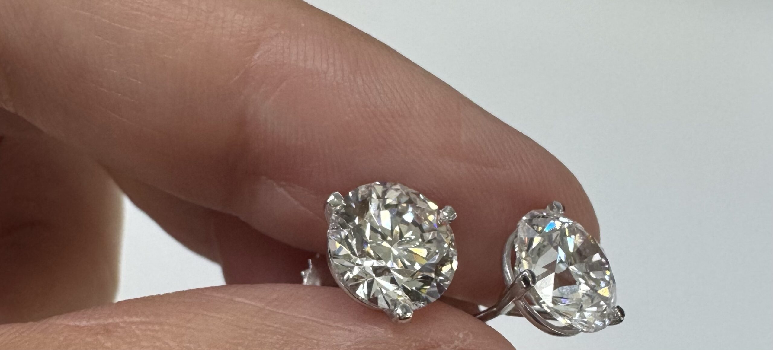 14k White Gold Genuine 4.00 Cttw Lab Grown Round Brilliant Cut Diamond Stud Earrings - Image 13