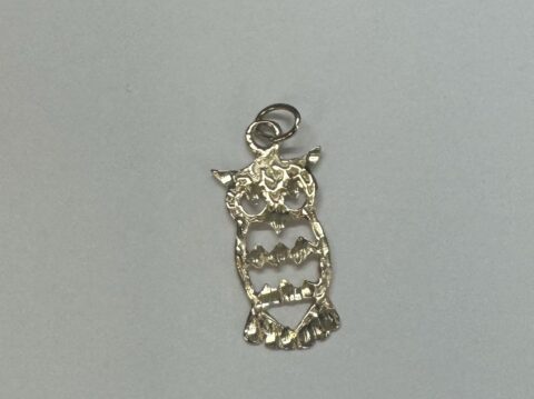 14k Yellow Gold Owl Charm