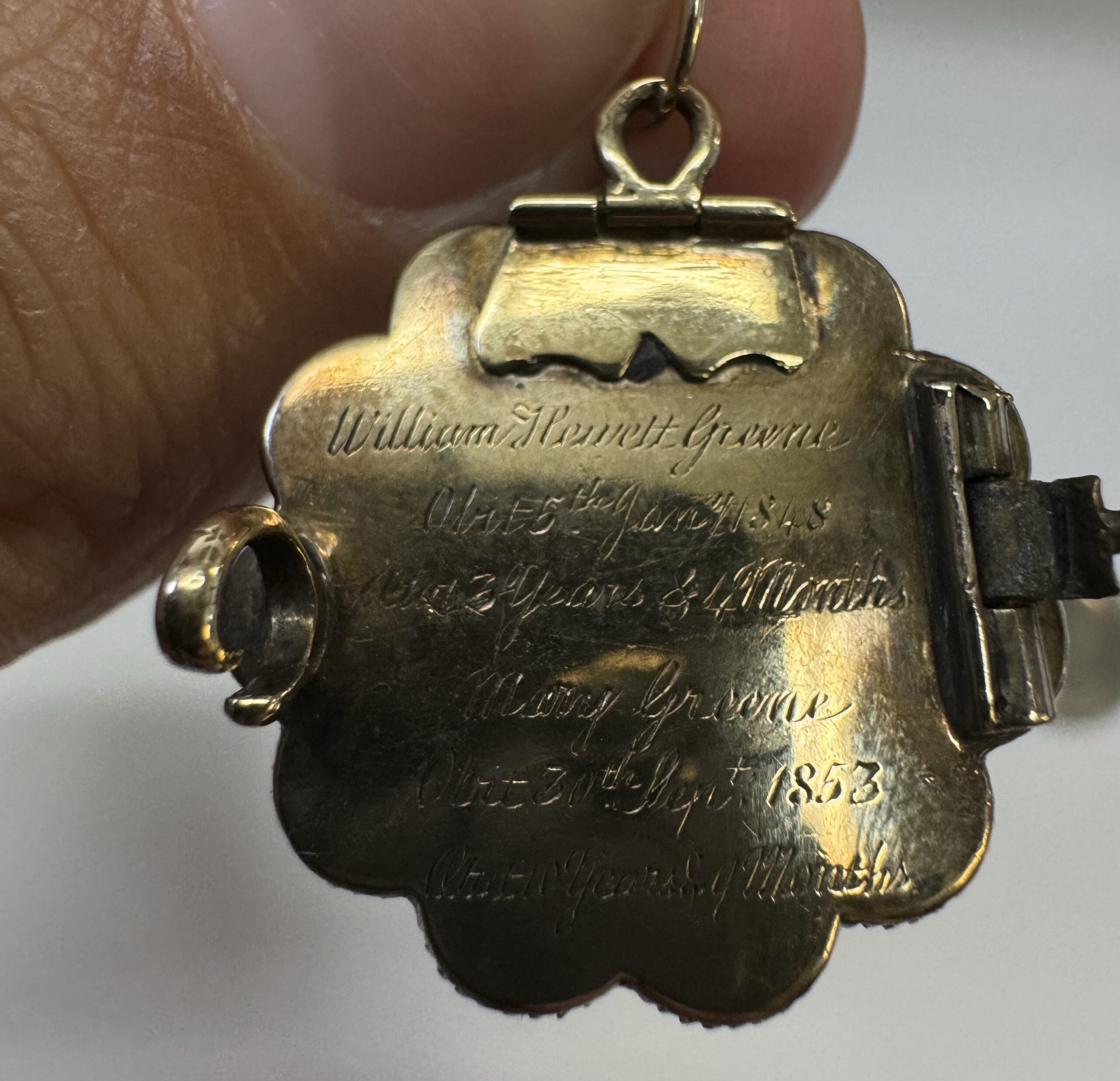 Antique Over 170 Year Old 14k Yellow Gold Genuine Garnet & Pearl Memorial Brooch With Pendant Loop - Image 22