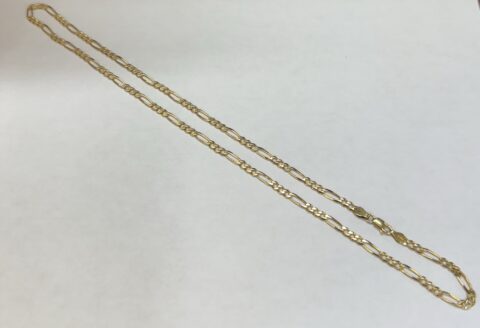 18k Yellow Gold 19 3/4” Figaro Chain