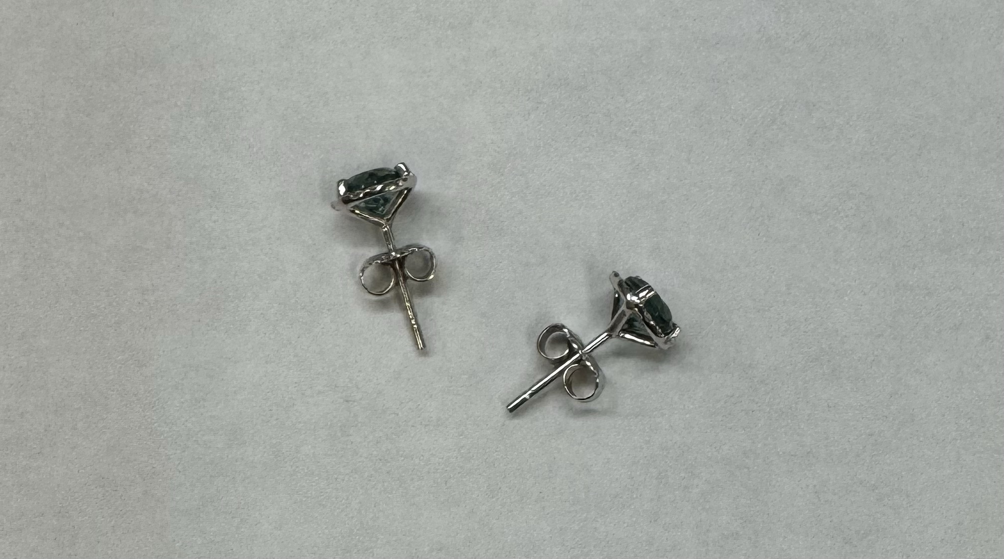 14k White Gold 1.17 Cttw Genuine Round Brilliant Cut Diamond Halo Stud Earrings - Image 13