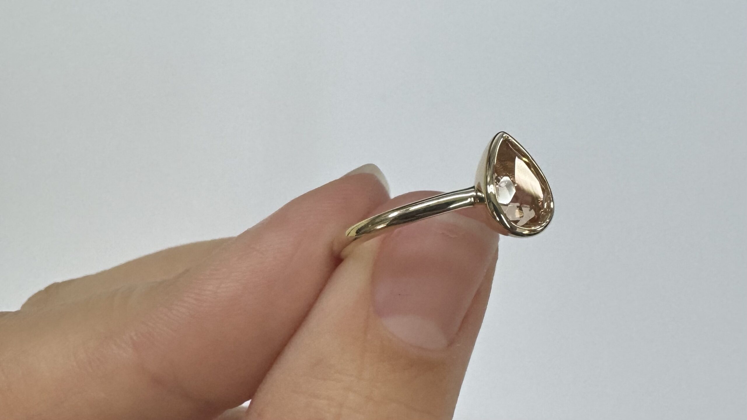 14k Yellow Gold Genuine .90 Cttw Topaz Bezel Ring - Image 10