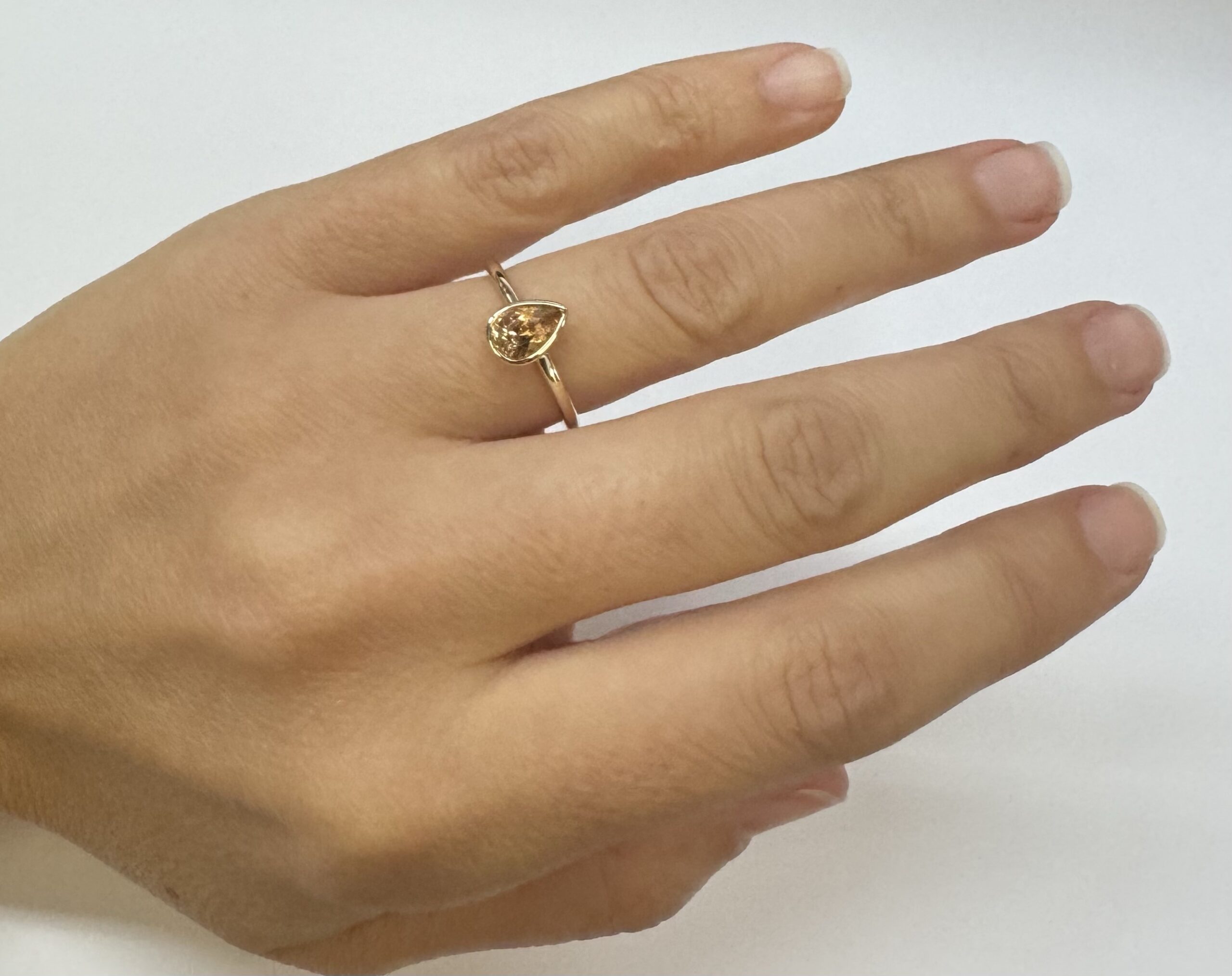 14k Yellow Gold Genuine .90 Cttw Topaz Bezel Ring - Image 4