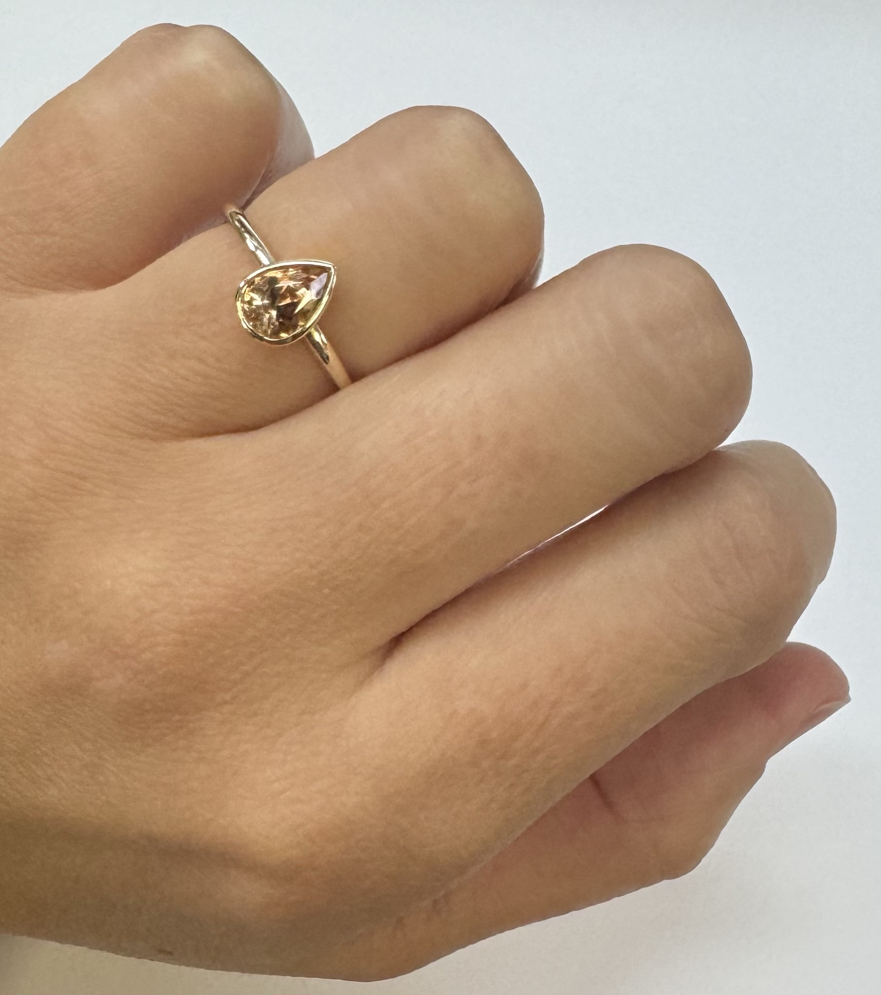 14k Yellow Gold Genuine .90 Cttw Topaz Bezel Ring - Image 17