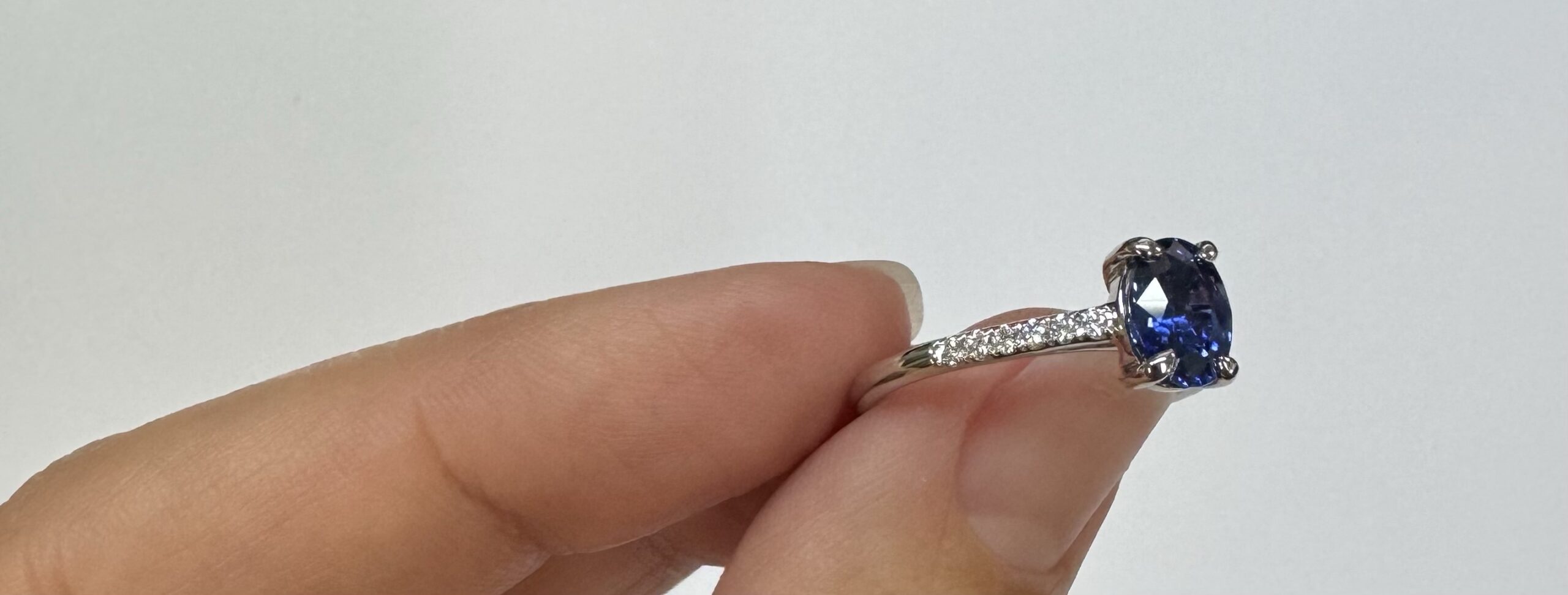 14k White Gold Genuine 1.21 Cttw Ceylon Sapphire & .12 Cttw Diamond Ring - Image 52