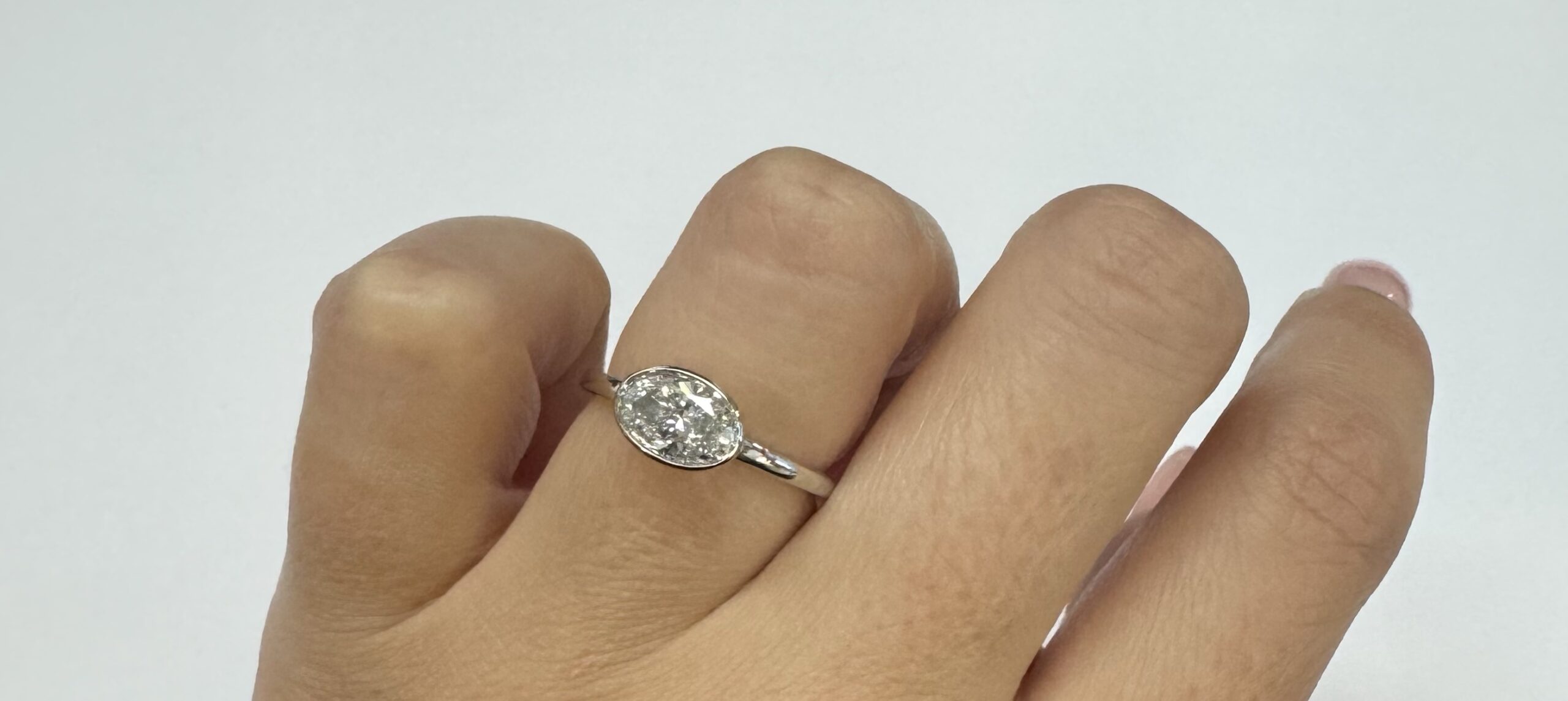 14k White Gold Genuine 1.08 Cttw Lab Grown Bezel Set Diamond Ring - Image 13