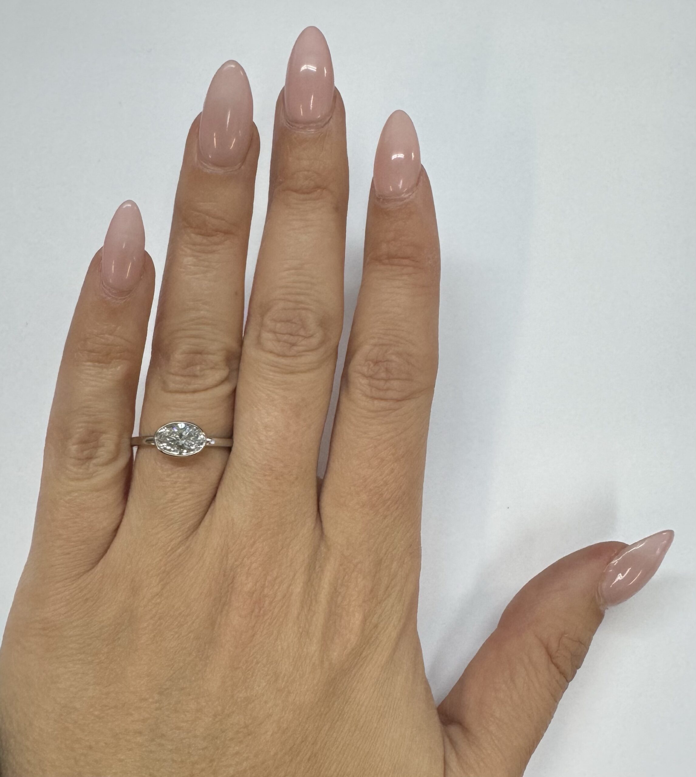 14k White Gold Genuine 1.08 Cttw Lab Grown Bezel Set Diamond Ring - Image 20