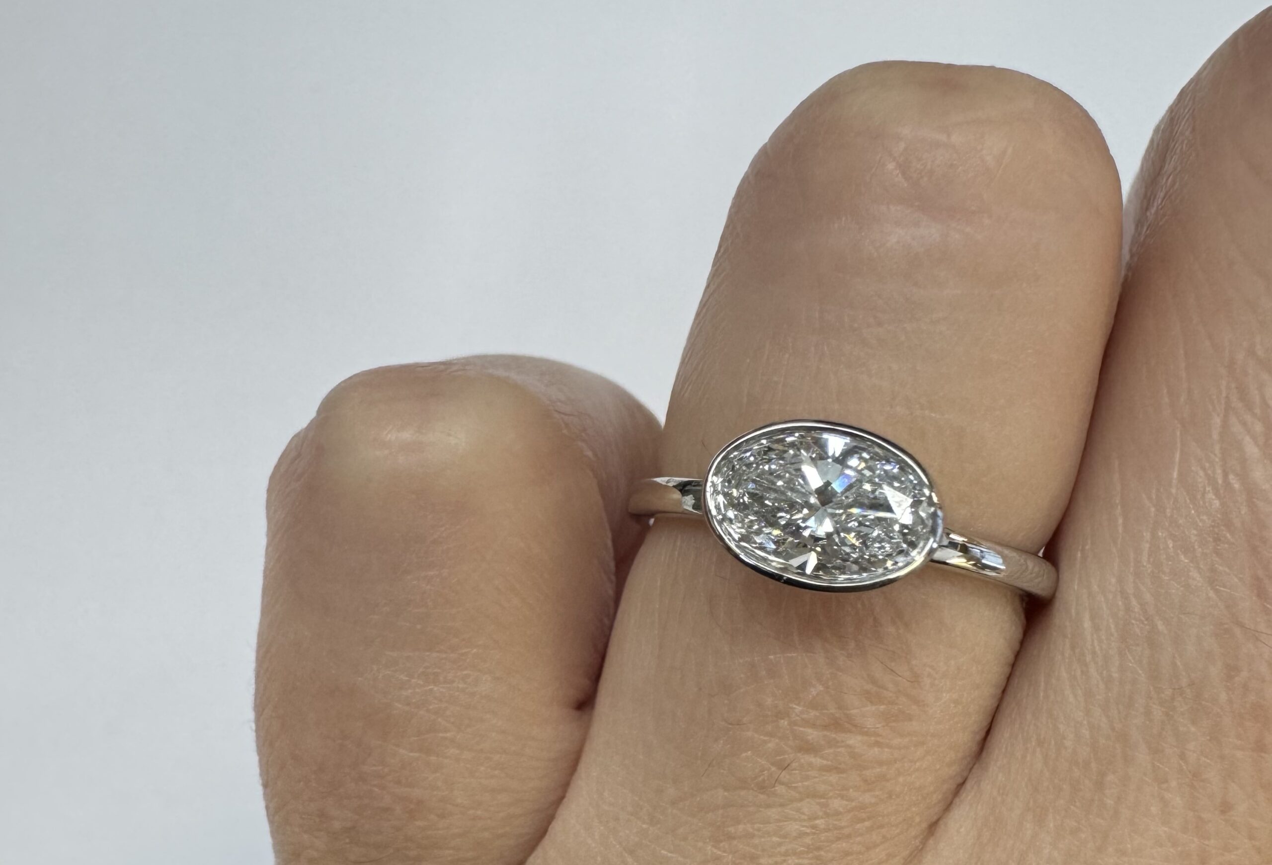 14k White Gold Genuine 1.08 Cttw Lab Grown Bezel Set Diamond Ring - Image 22