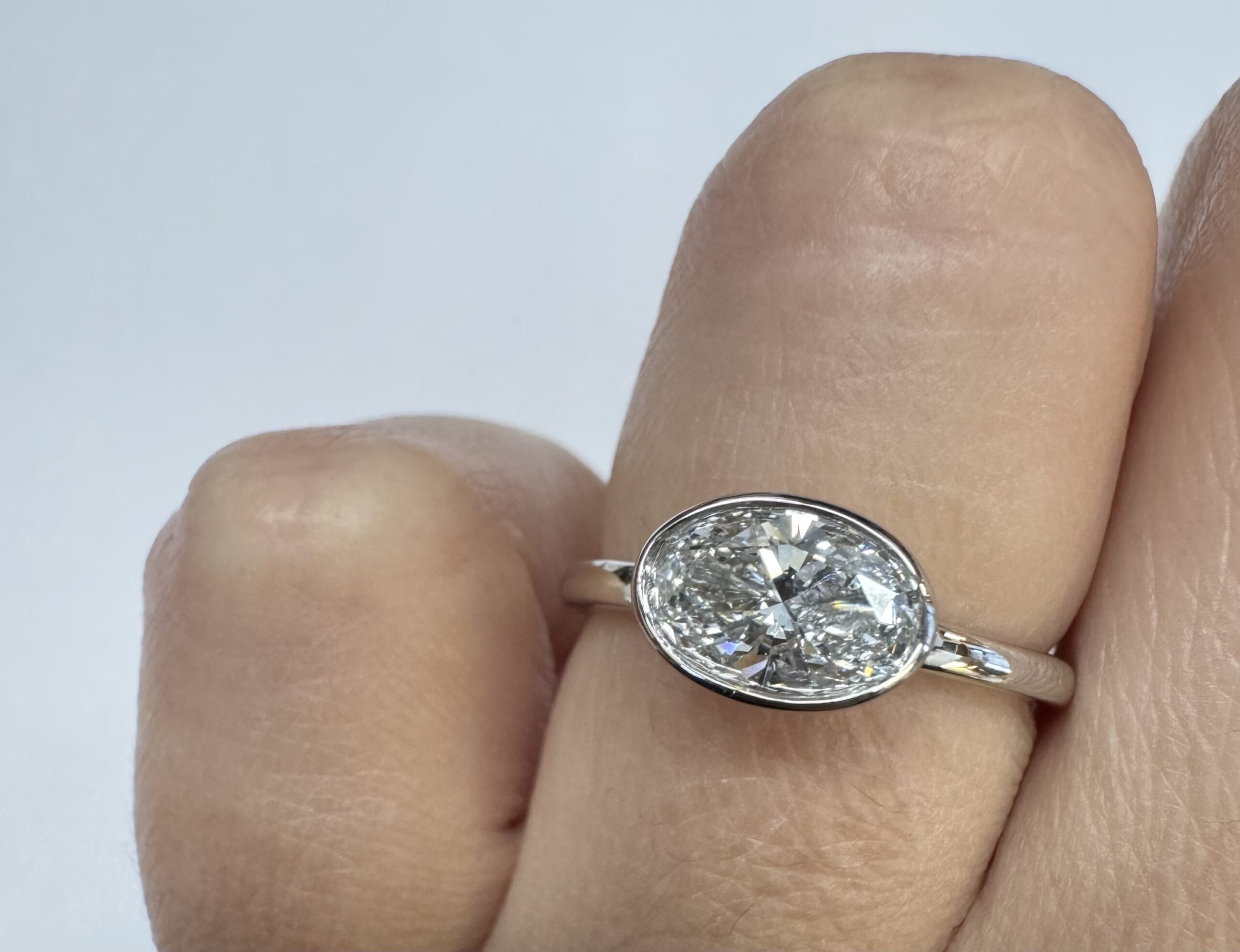 14k White Gold Genuine 1.08 Cttw Lab Grown Bezel Set Diamond Ring - Image 23